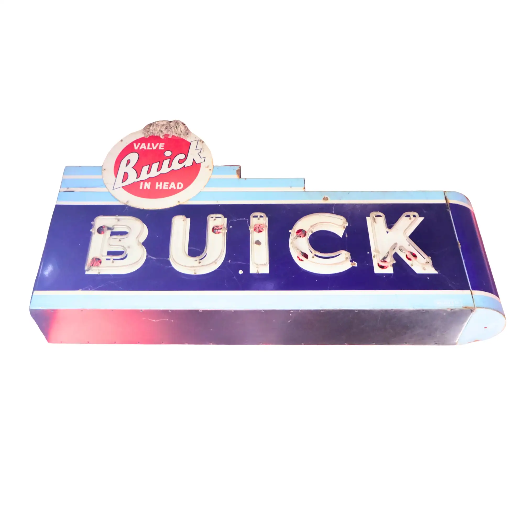 An Impressive Buick Large Neon Dealer Wall End Mounted Showr-For Sale
