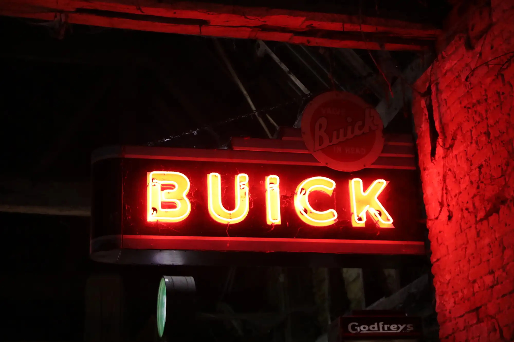 An Impressive Buick Large Neon Dealer Wall End Mounted Showr-For Sale