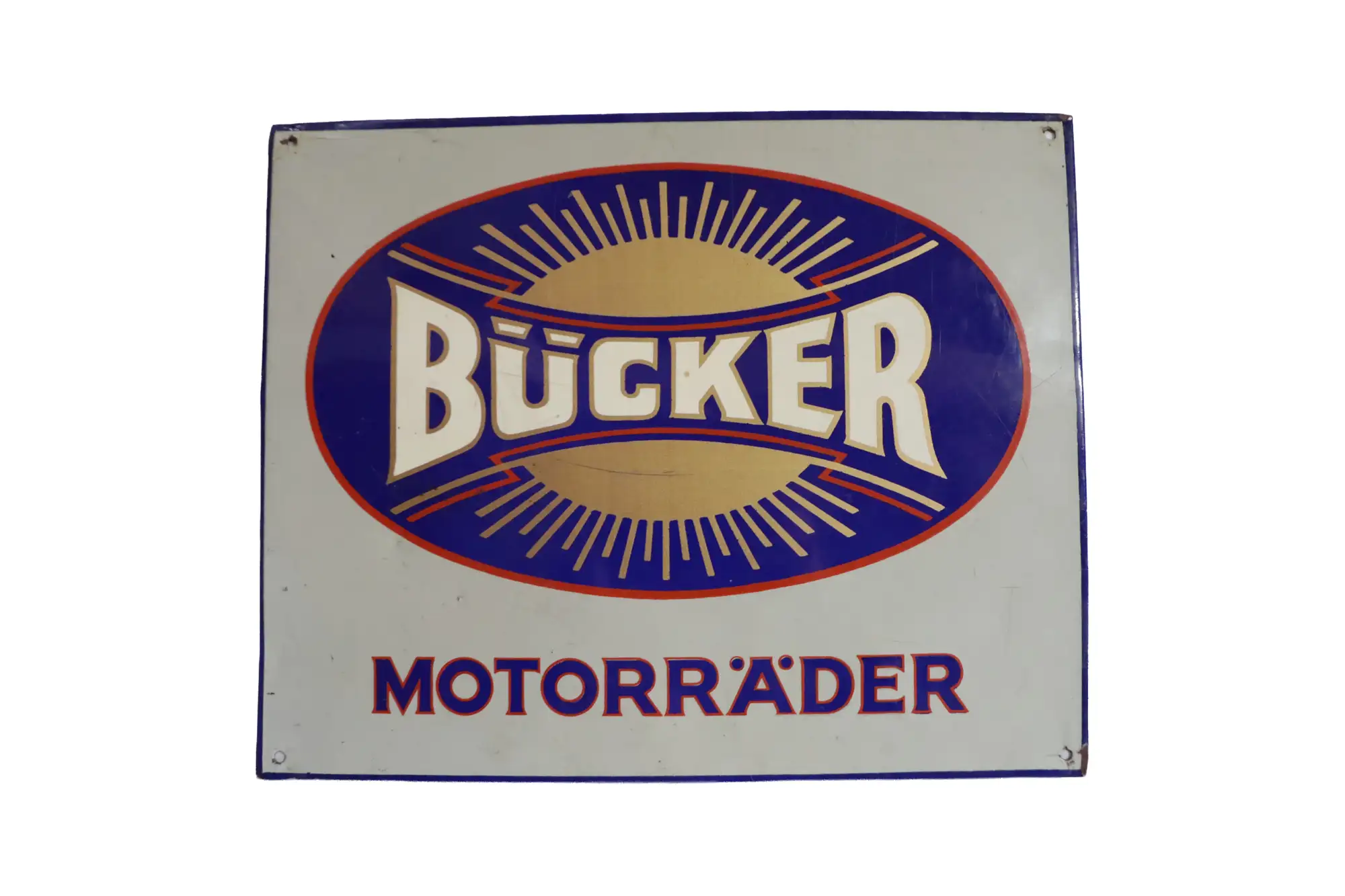 Bucker Motorrader Enamel Sign-For Sale