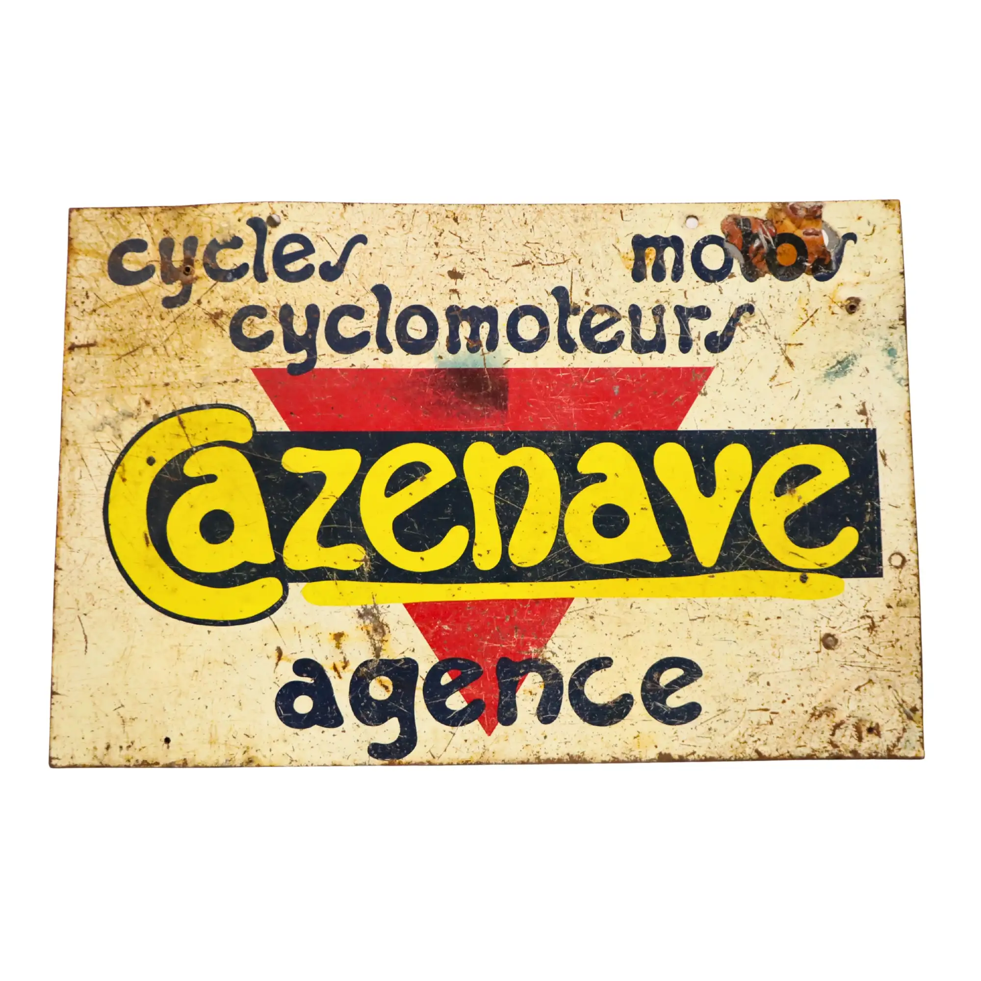 Cazenave Agence Cyclemoteurs Tin Sign-For Sale