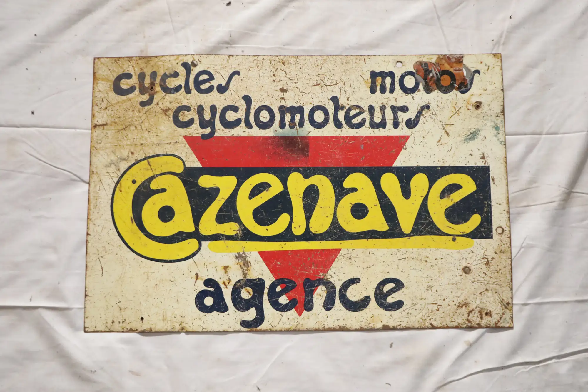 Cazenave Agence Cyclemoteurs Tin Sign-For Sale