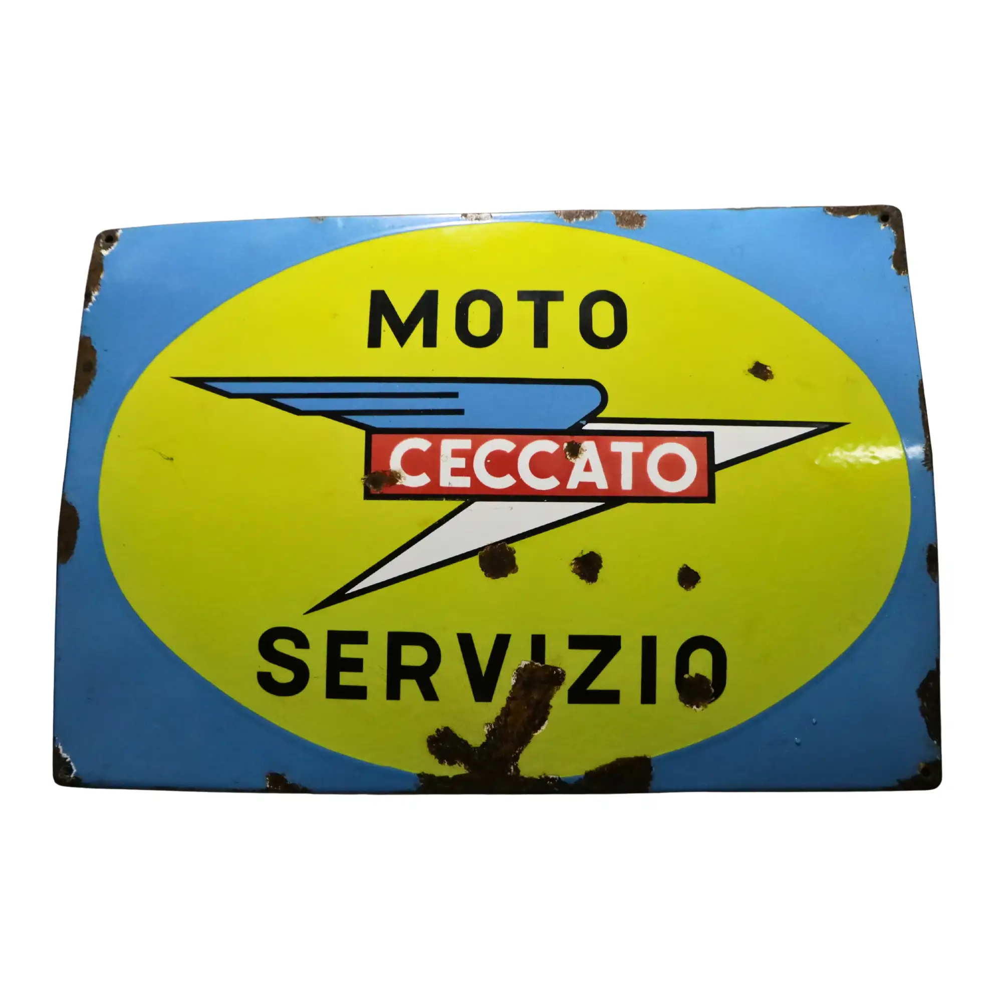 Ceccato Moto Servizio Enamel Sign-For Sale
