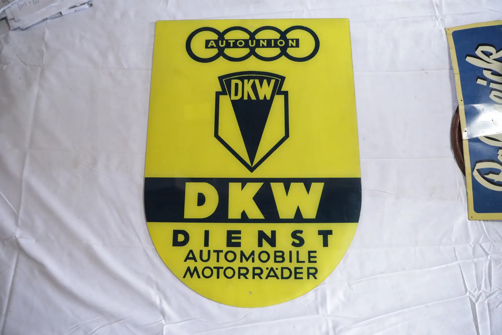 Auto Union DKW Dienst Plastic Sign-For Sale