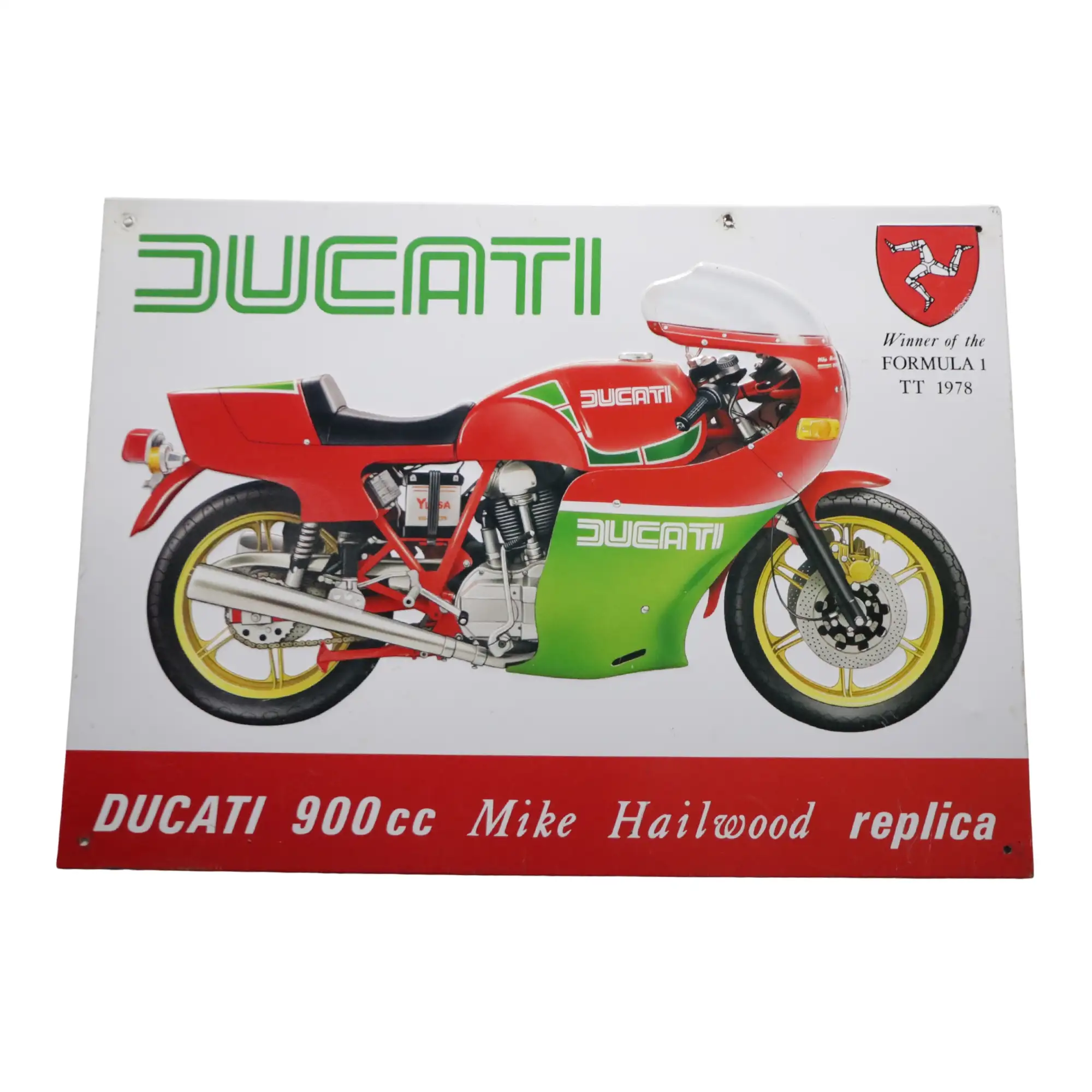 Ducati Mike Hailwood Enamel Sign-For Sale