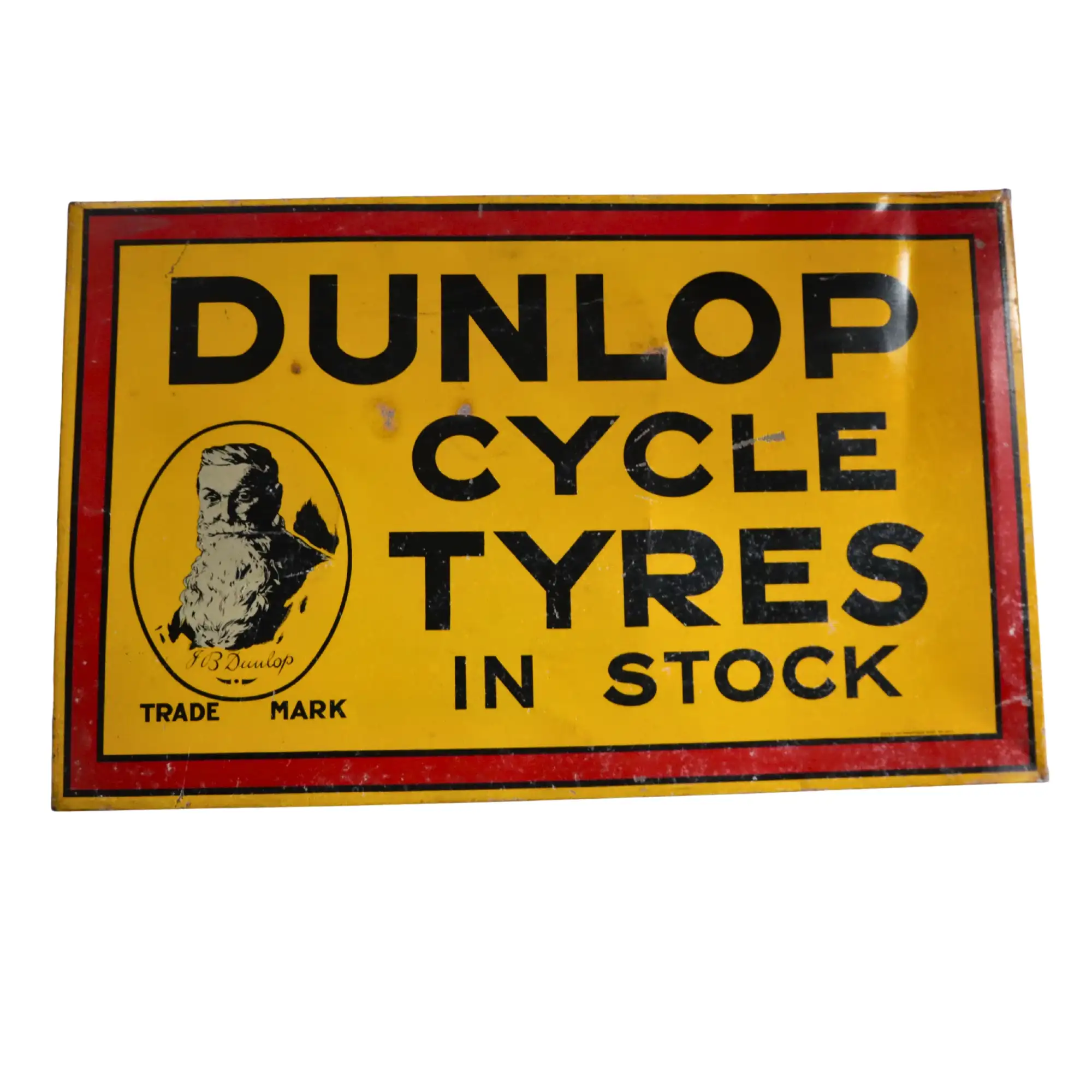 1930s Dunlop Cycle Tyres Enamel Sign-For Sale