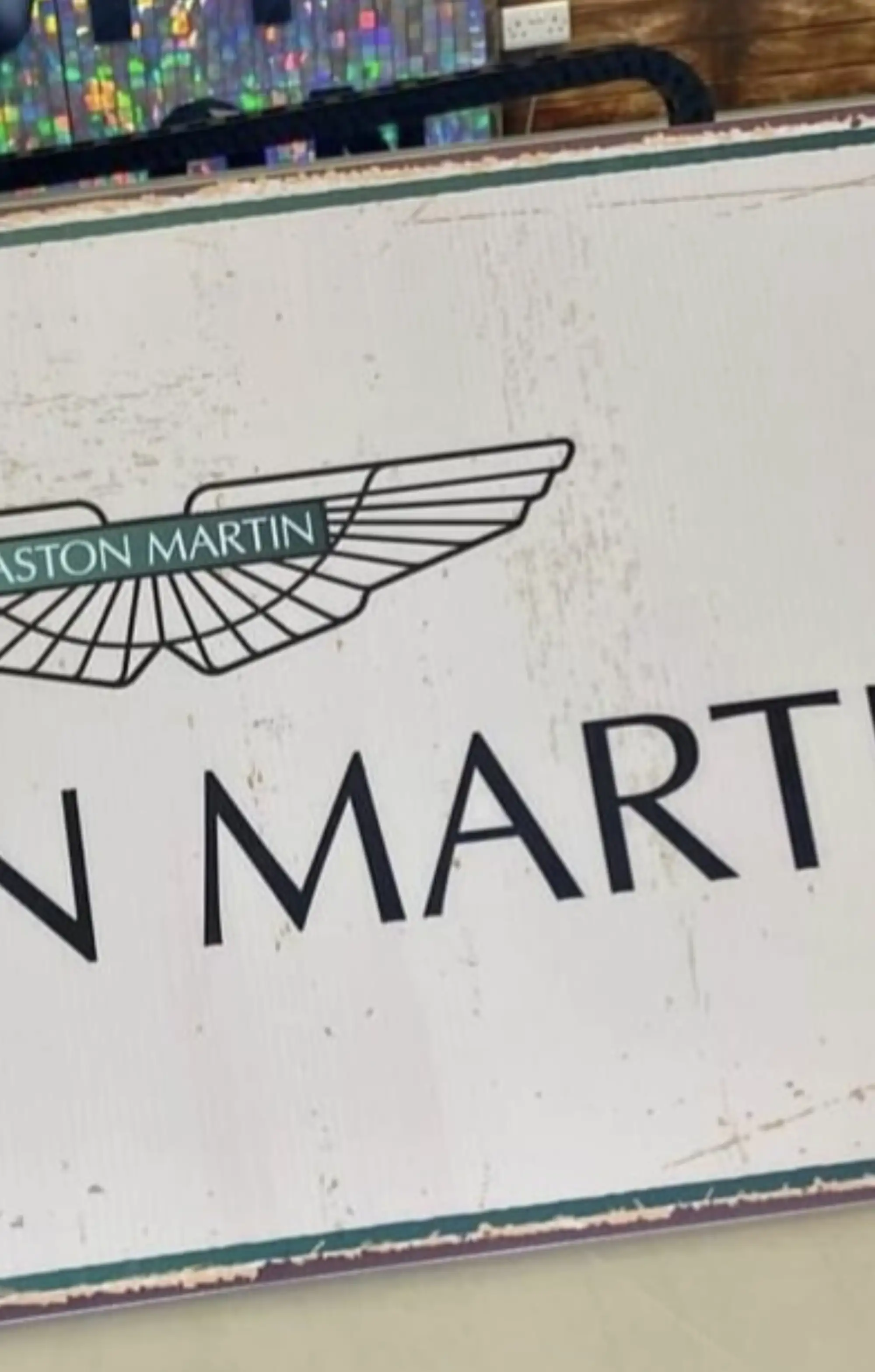 'Aston Martin' Large Plastic Sign-For Sale
