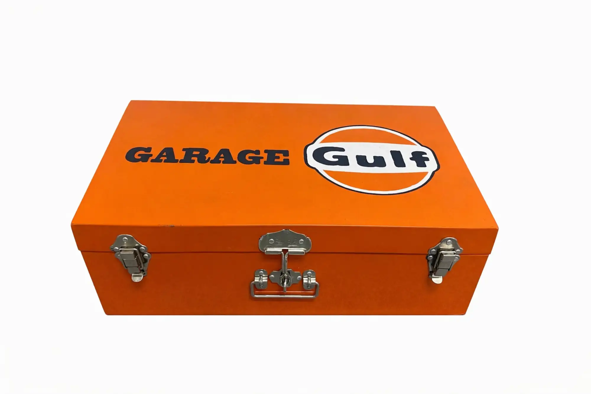 Modern 'Gulf' Replica Pressed Steel Trunk-For Sale