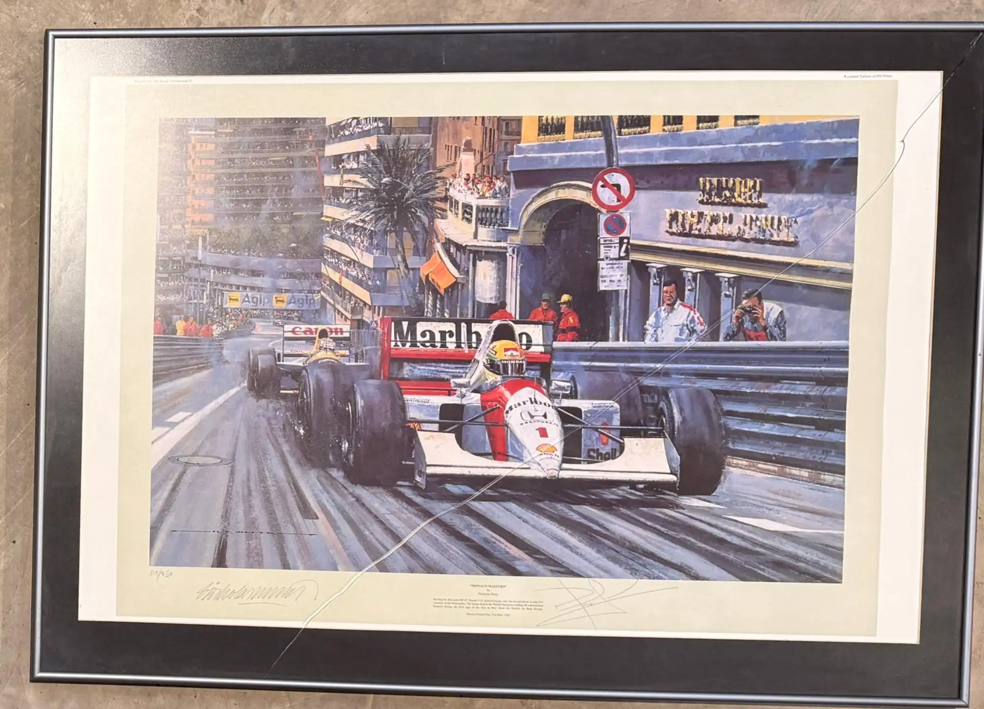 'Monaco Maestro' Nigel Mansell CBE Signed Large Limited Edit-For Sale