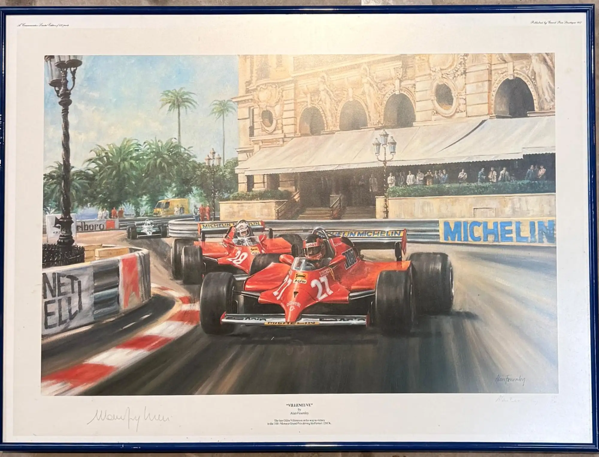 'Villeneuve' By Alan Fearney Monaco Grand Prix 1981 Limited -For Sale