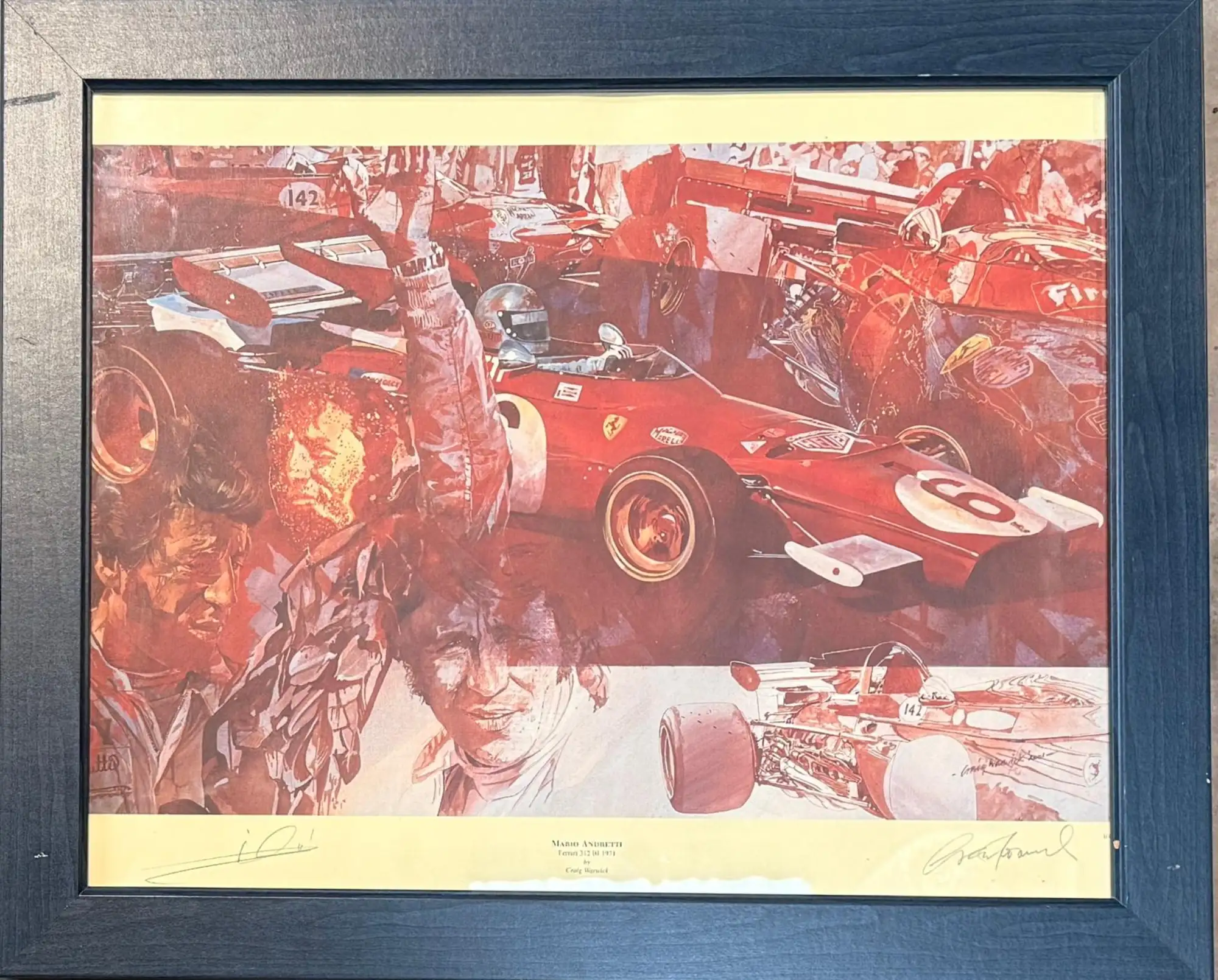Mario Andretti Homage Signed Print-For Sale