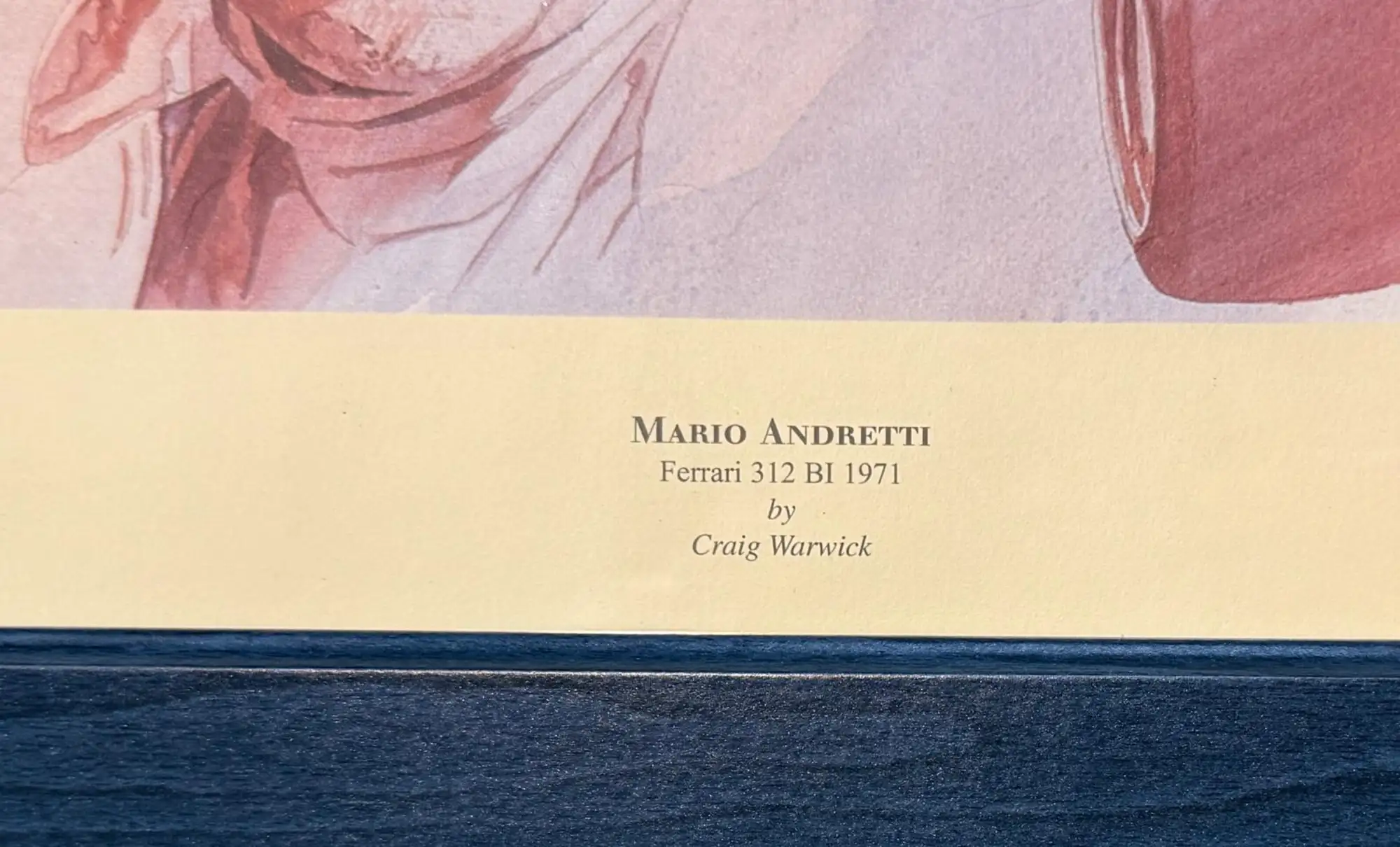 Mario Andretti Homage Signed Print-For Sale