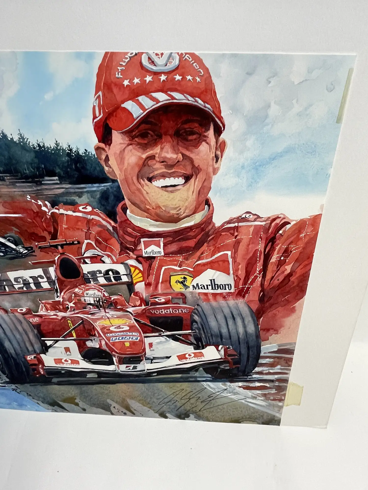 Michael Schumacher Signed Tribute: '7 Times World Champion' -For Sale