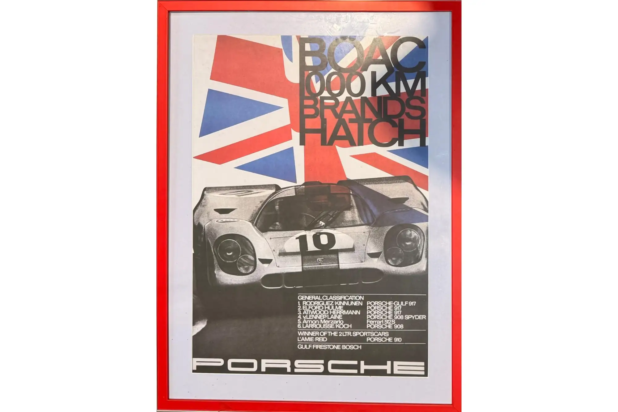 Striking BOAC 1000 km Bands Hatch Advertising Poster Featuri-For Sale