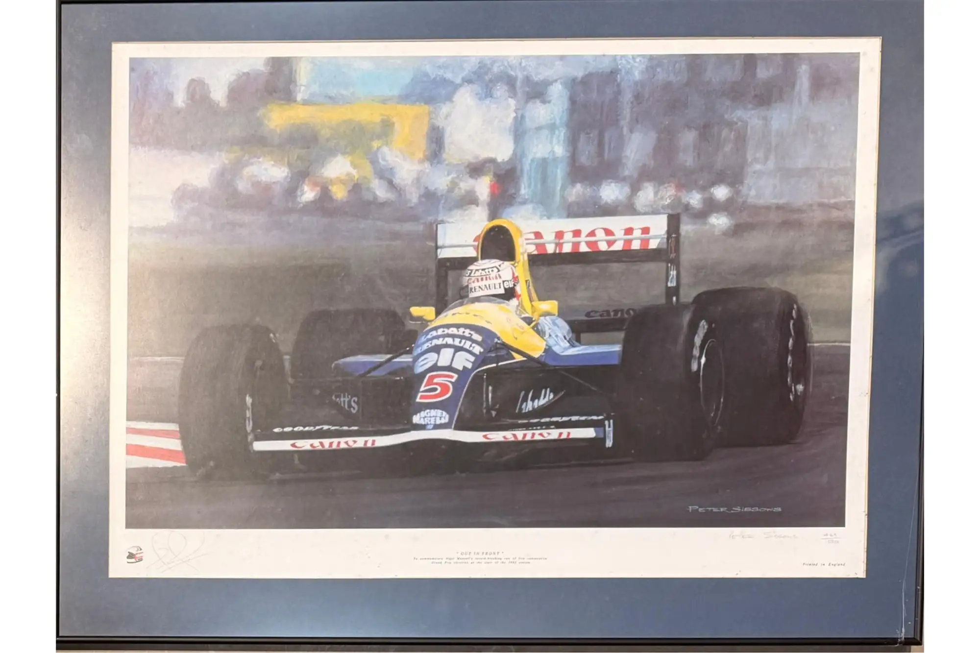 'Out in Front' Nigel Mansell CBE Signed Peter Sissons Limite-For Sale