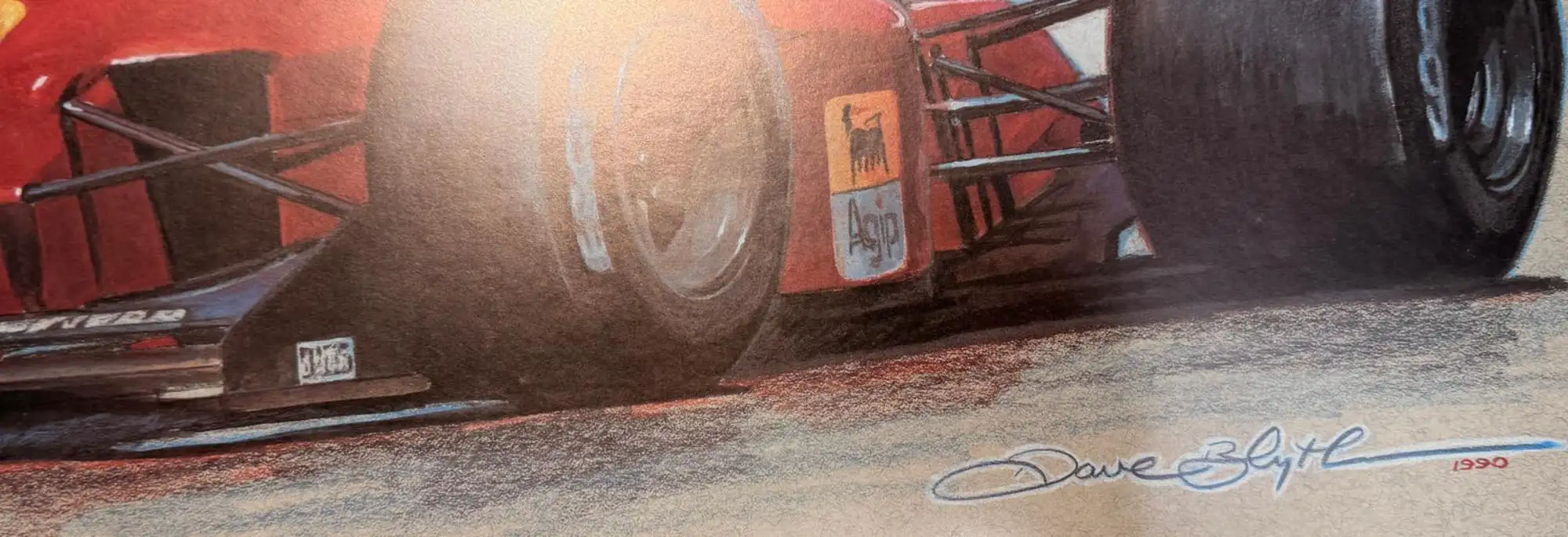 Nigel Mansell CBE Signed Limited Edition Print by Dave Blyth-For Sale