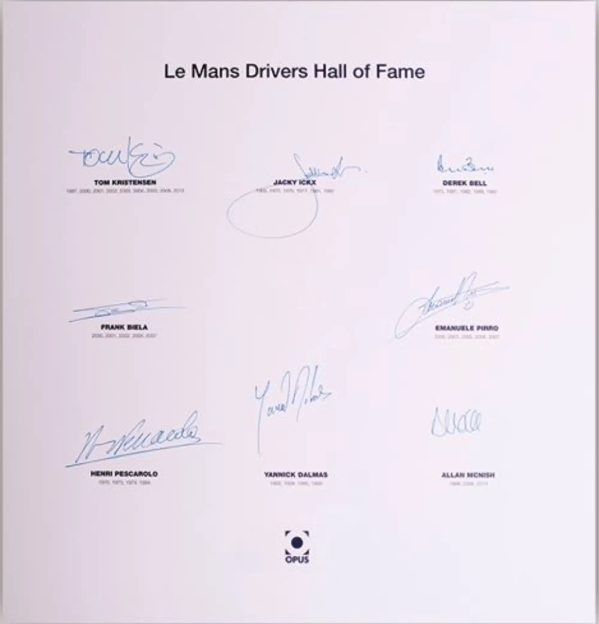 Le Mans Centenary Multi-Signed Hall of Fame Opus*-For Sale
