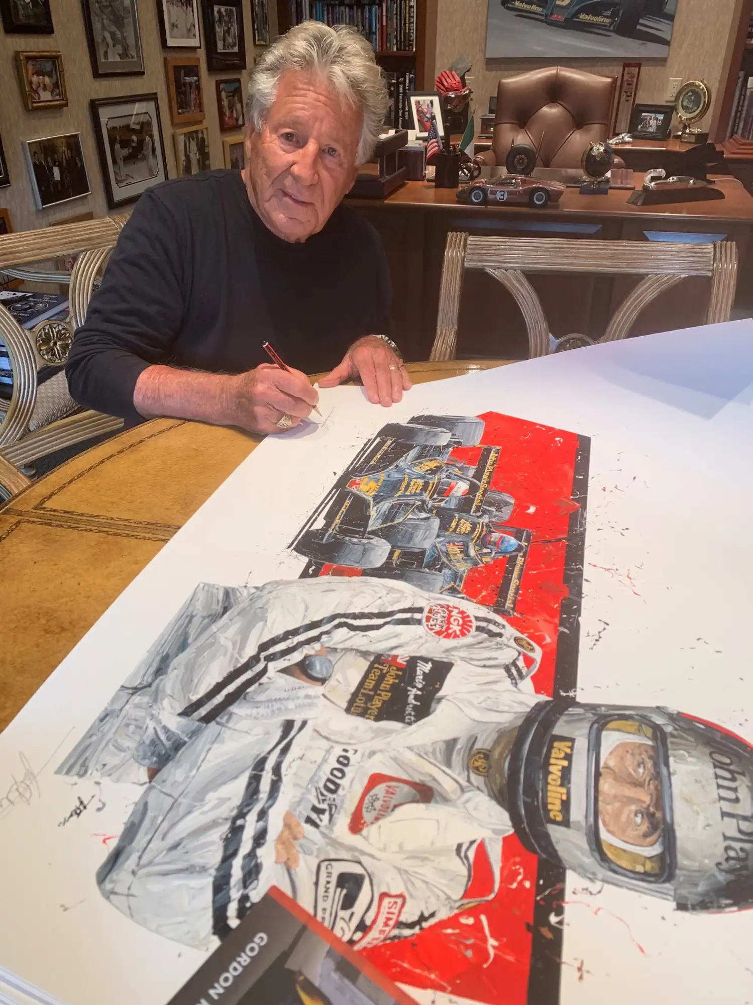 1978 Lotus 78 Limited Edition Print Signed by Mario Andretti-For Sale
