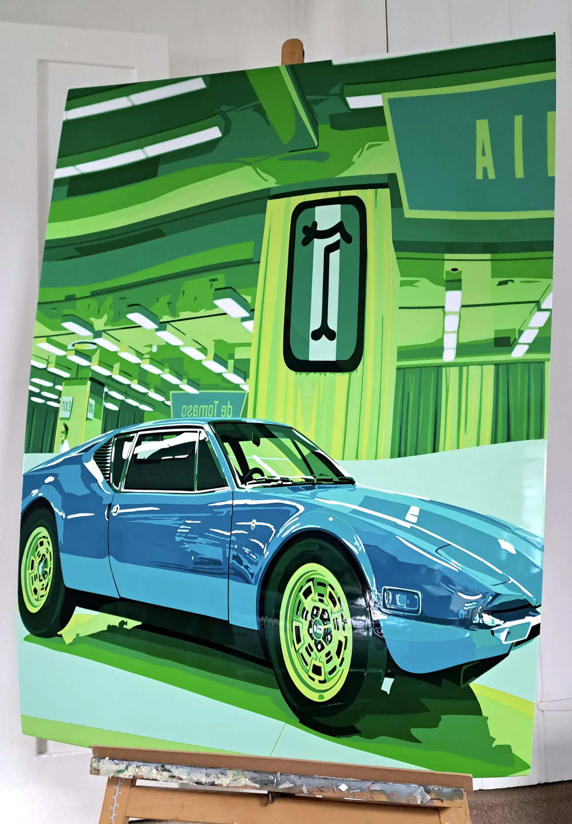 'Pantera '70' De Tomaso Bonnet with Hand-Cut Vinyl Artwork -For Sale