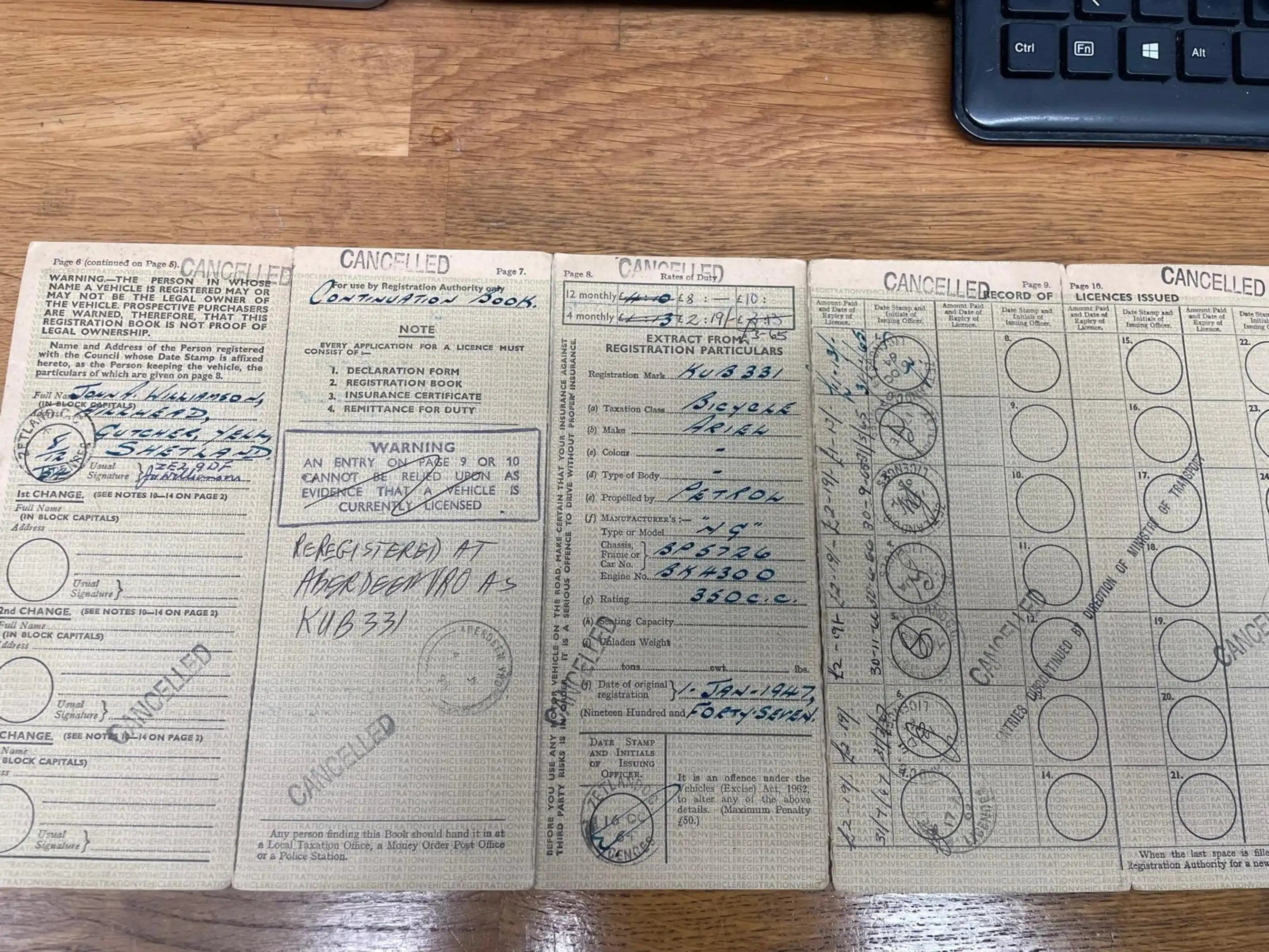 1946 Ariel NG 350 348cc-For Sale