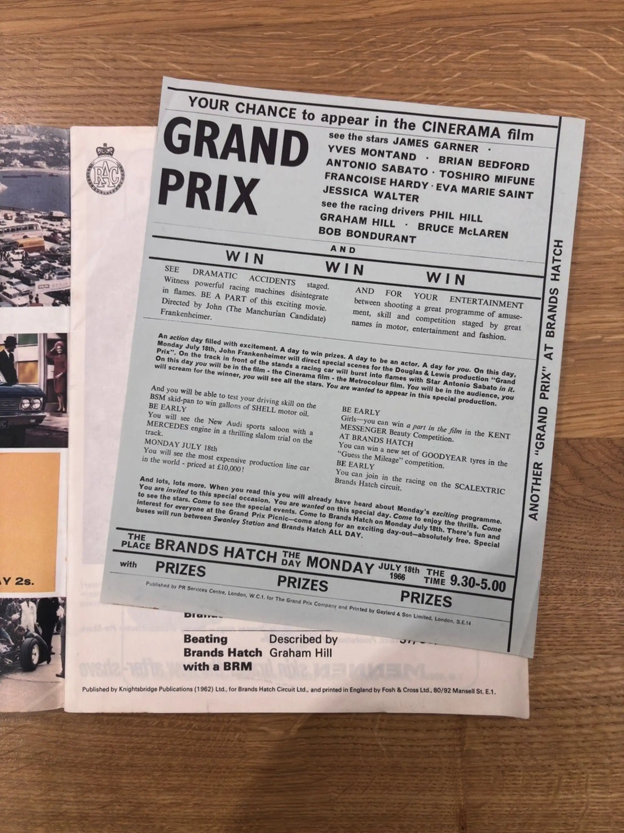 Watercolour Storyboards from the famous 1966 film Grand Prix-For Sale