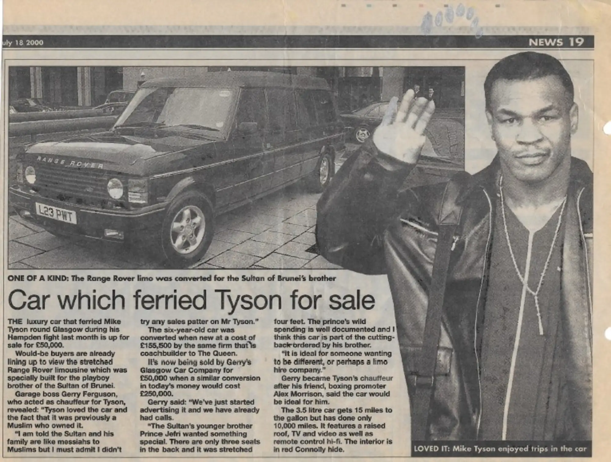 1994 Range Rover Vogue LSE 4.3 V8 Limousine - Mike Tyson-For Sale