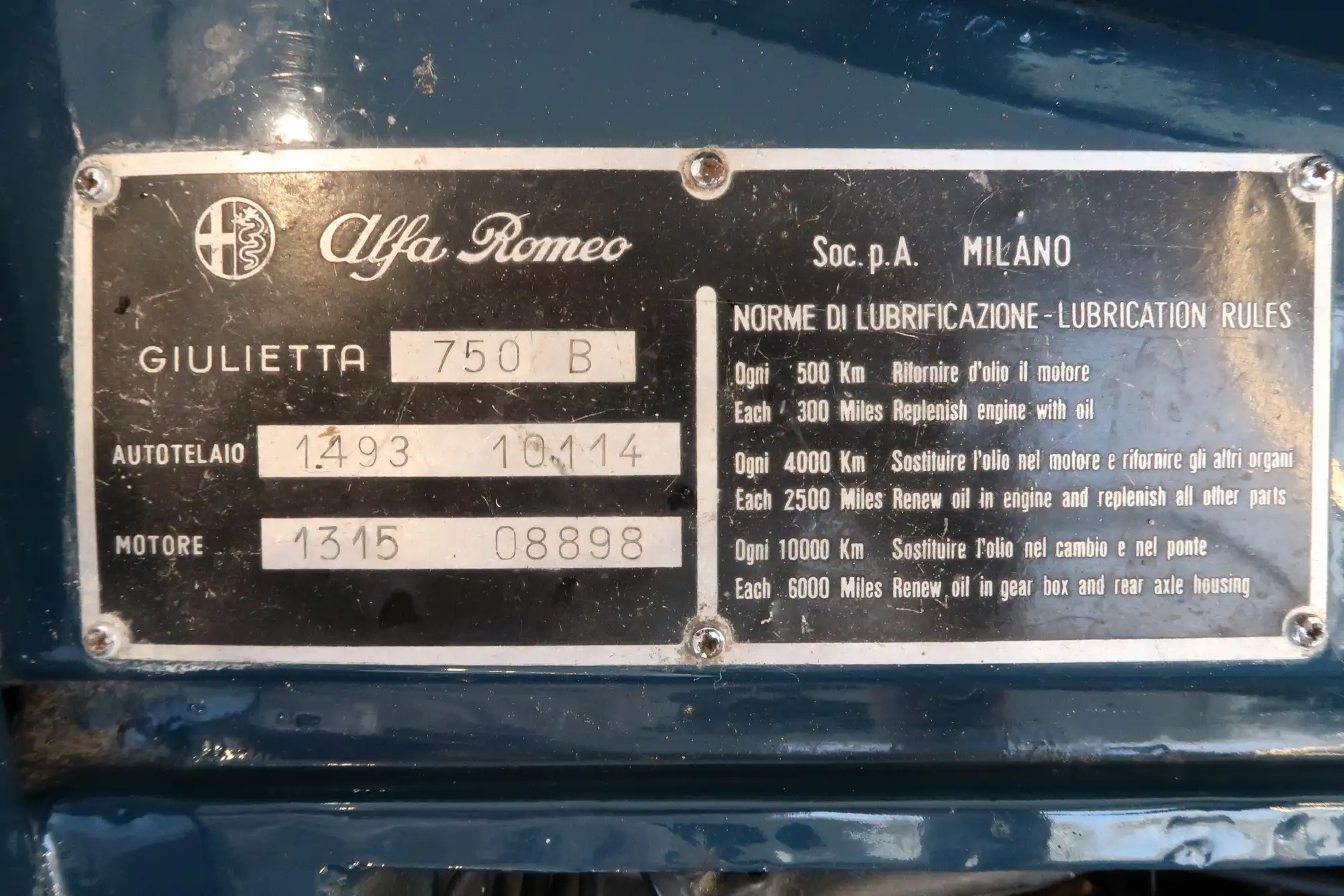 1959 Alfa Romeo Giulietta Sprint (750B)-Sold