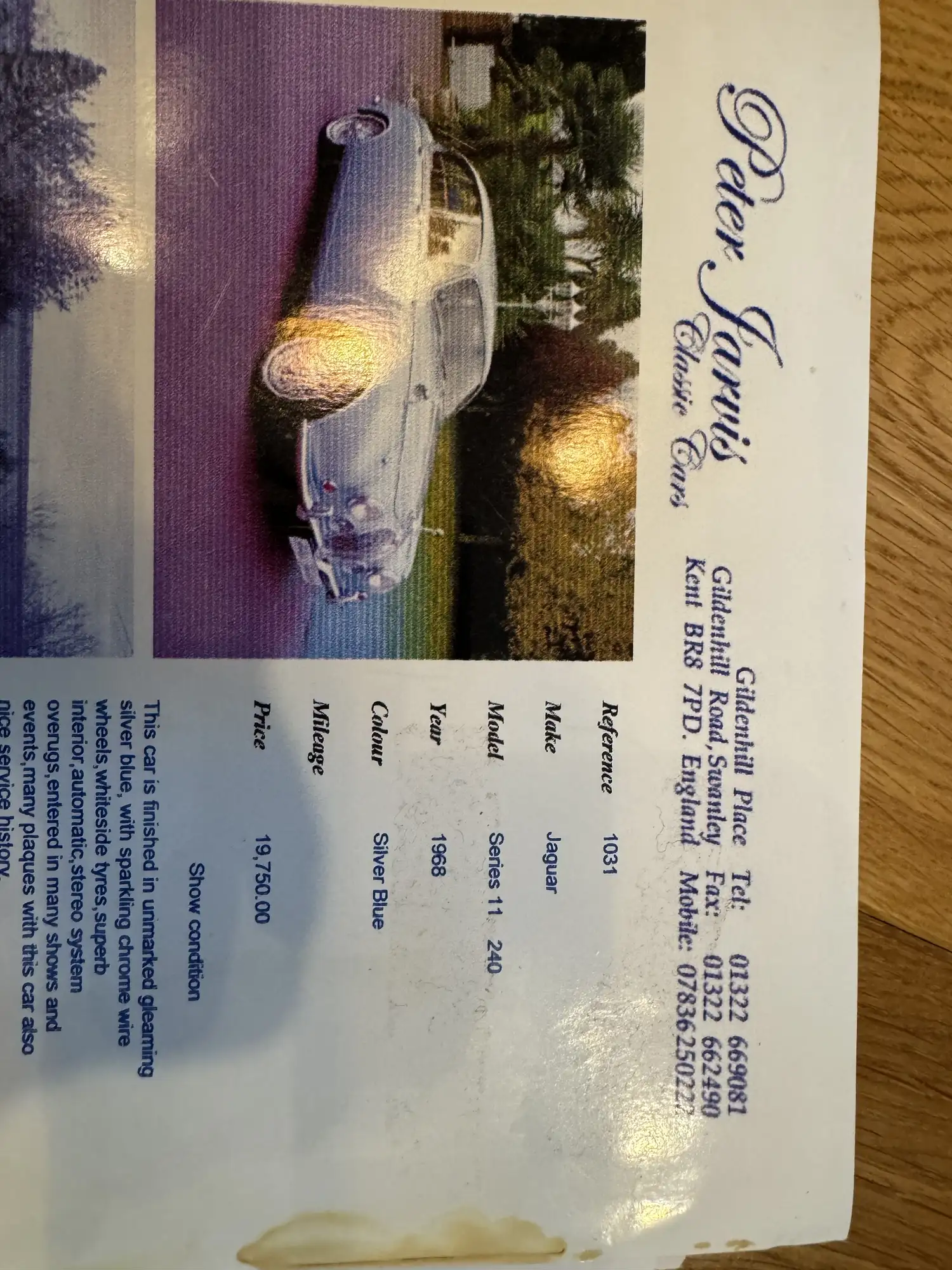 1968 Jaguar 240 Saloon-Sold