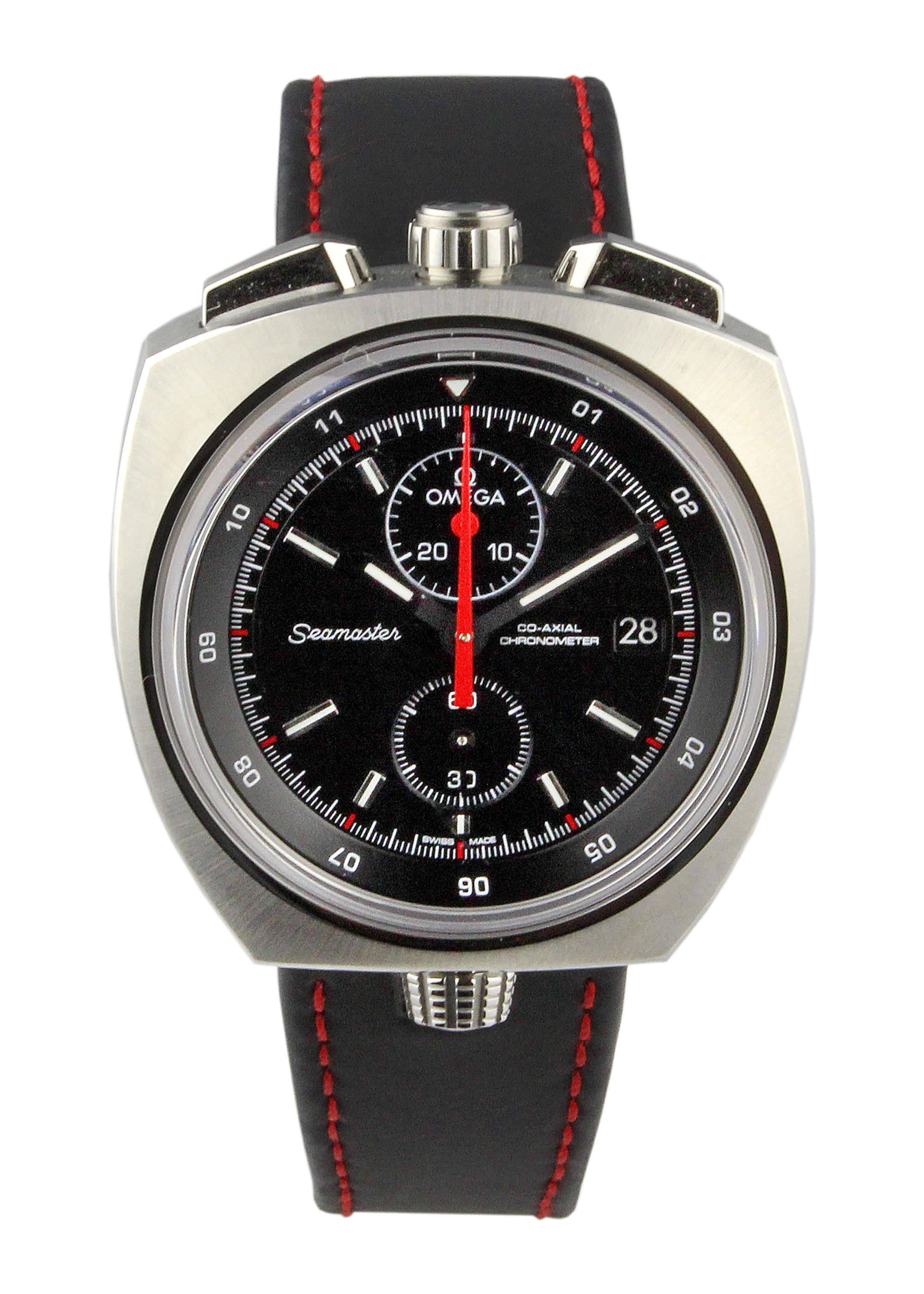 Omega Un Worn Bull Head Drivers. Complete with Box and Paper-Auction Lot