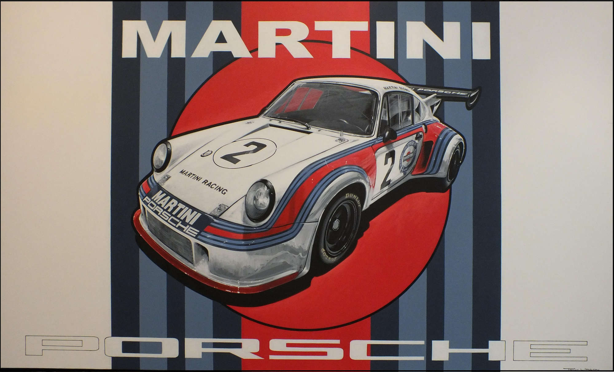 'Martini Porsche'  painting.-Sold