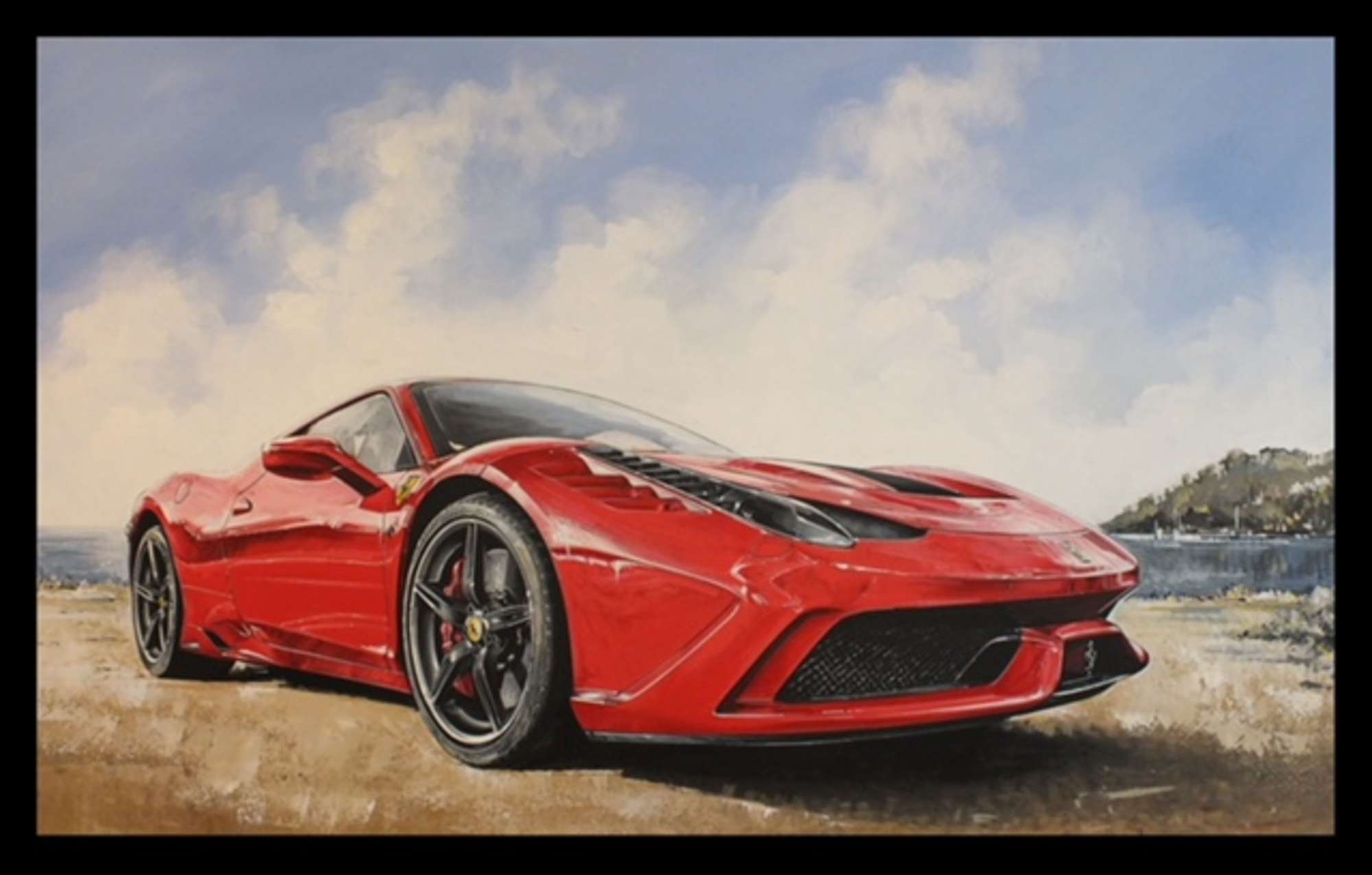 Ferrari 458 - painting by Tony Upson.-Sold