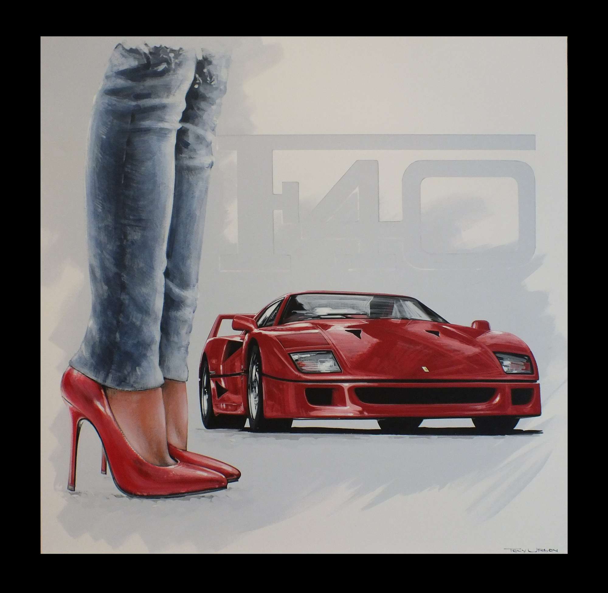 'Matching Shoes' - painting by Tony Upson.-Sold