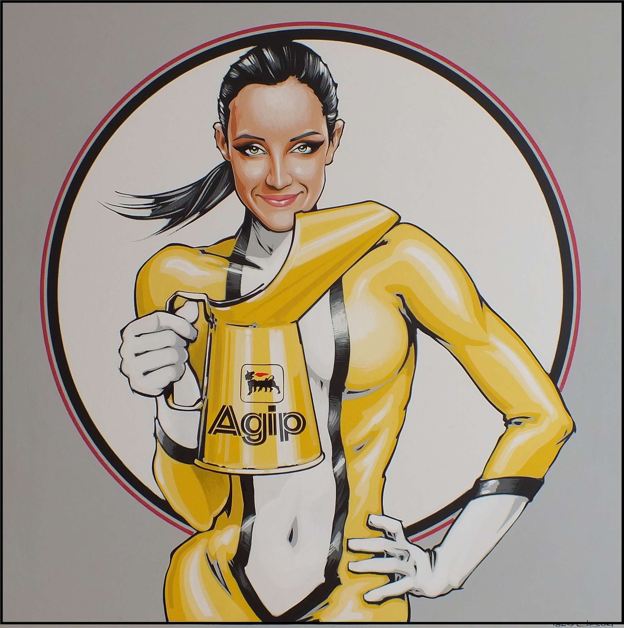 'Agip Pin-up Girl' by Tony Upson-Sold