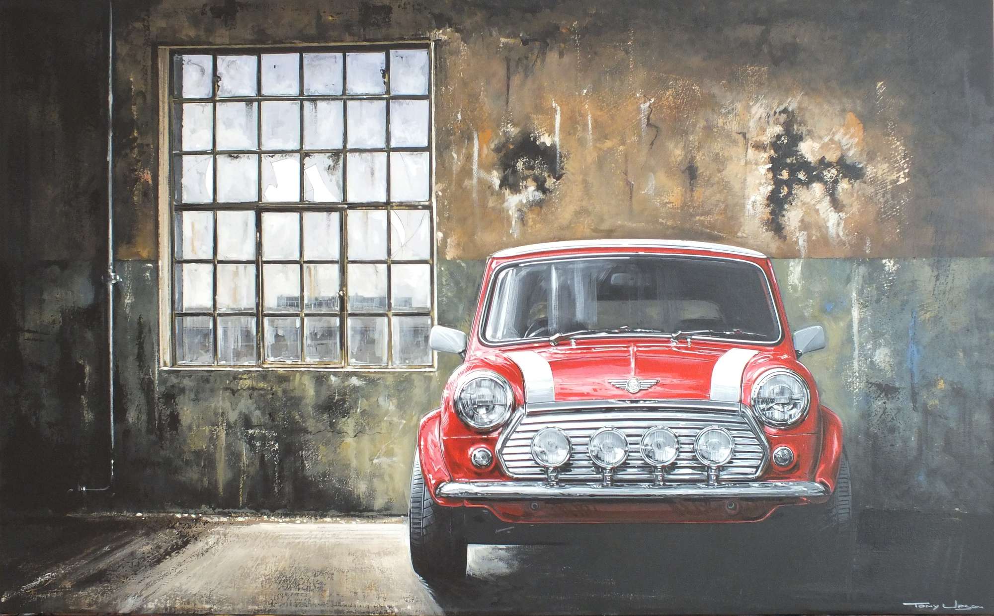 'Mini Cooper' Tony Upson original-Sold