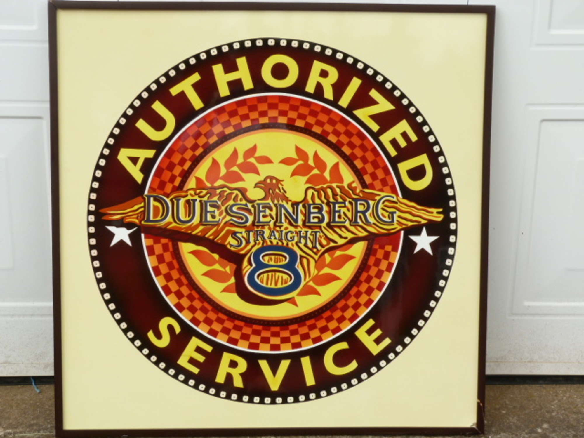 Duesenberg Straight Eight sign.-Sold
