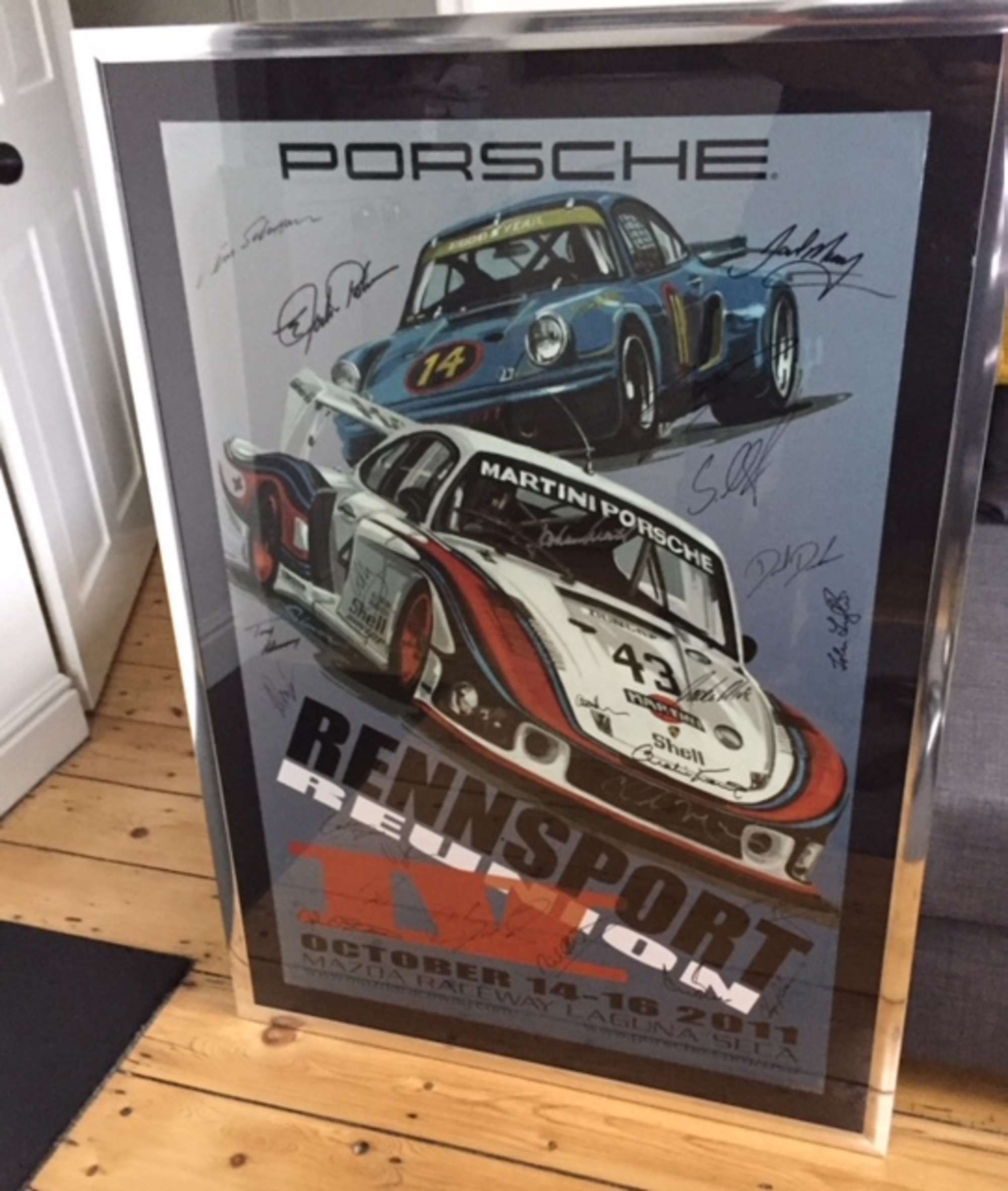 'Rennsport Reunion IV' Original Poster. Multi signed -Sold
