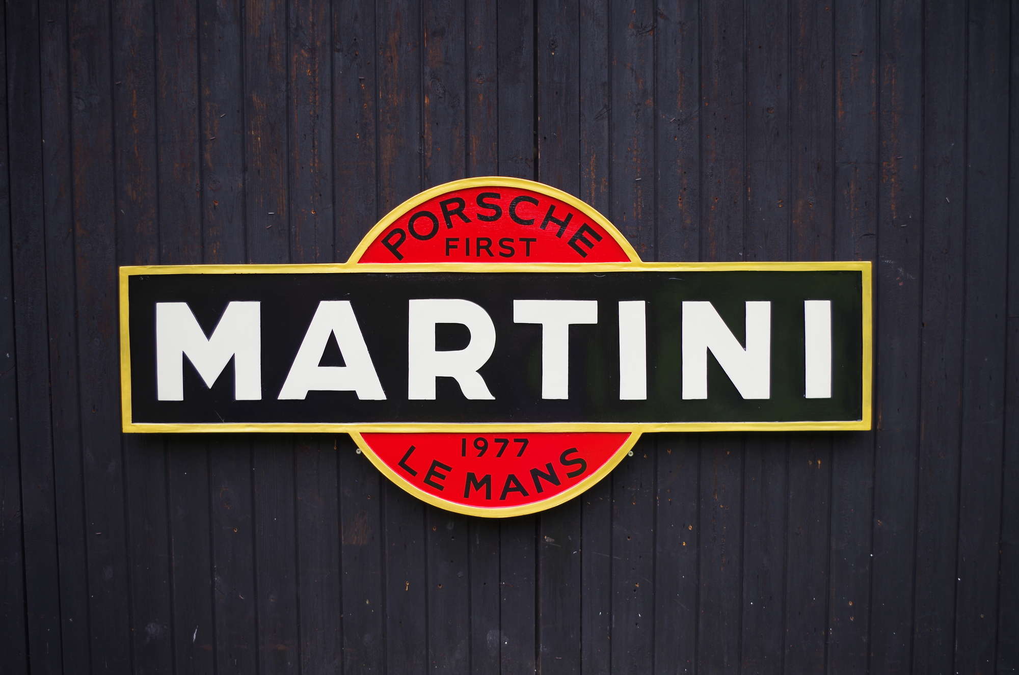 Martini Porsche '1977 Le Mans' sign.-Sold