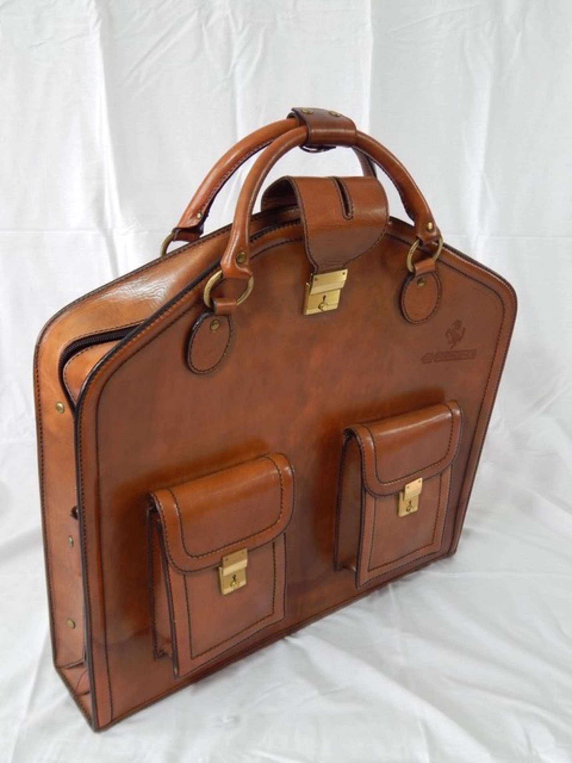 Ferrari 512 Boxer 2-piece leather luggage set.-Auction Lot