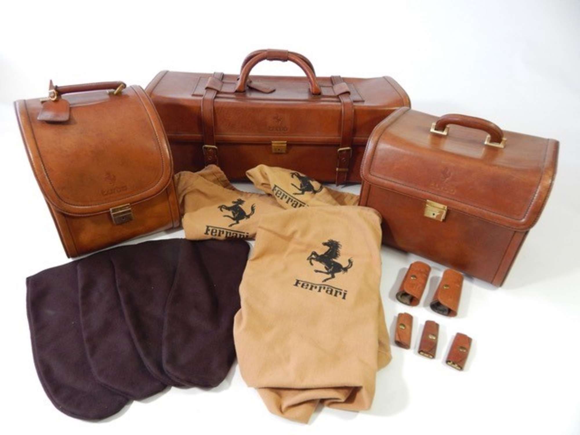 Ferrari 208 Turbo Schedoni Leather Luggage Set-Auction Lot