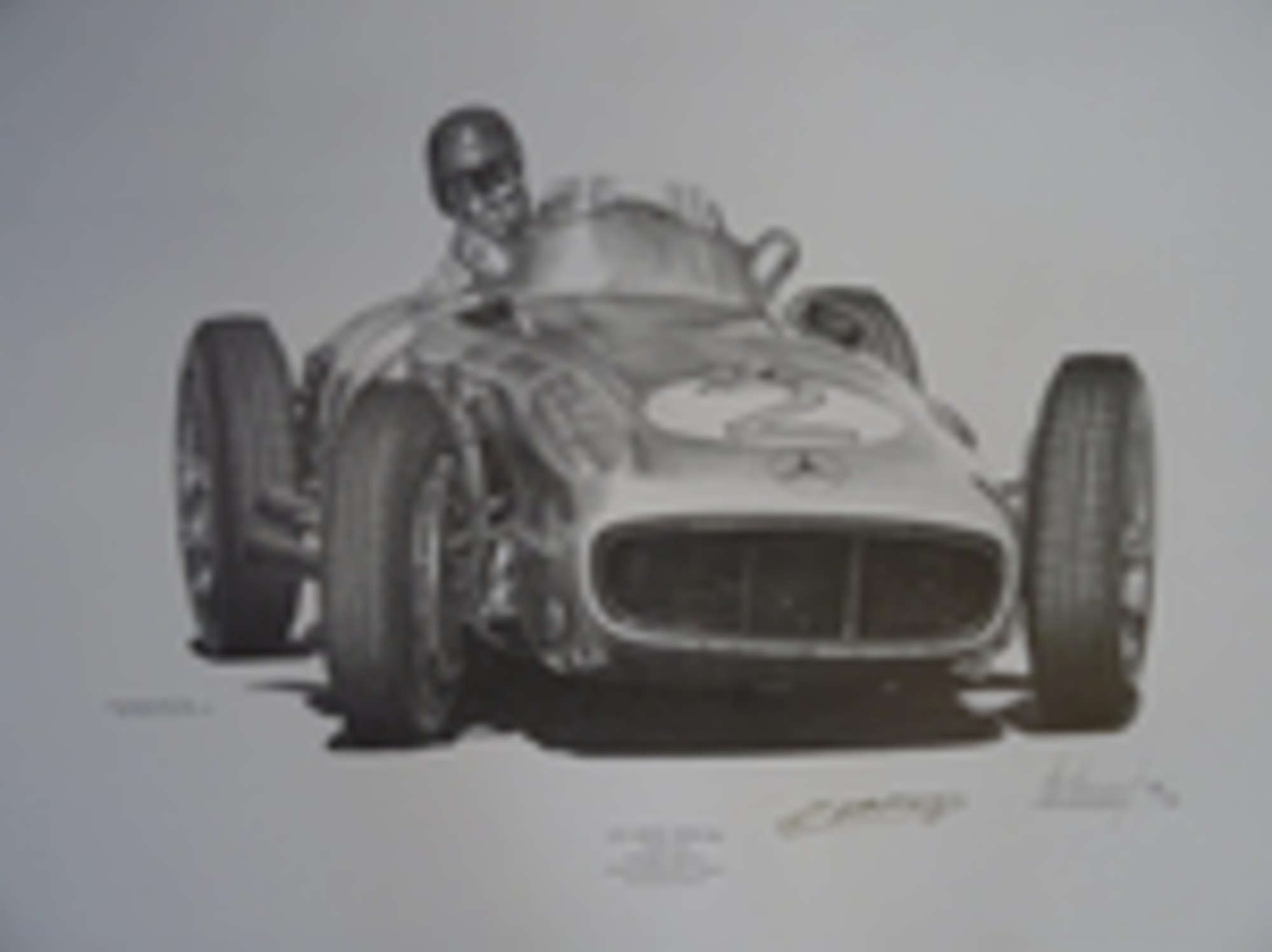 Fangio Mercedes Monaco print-Sold