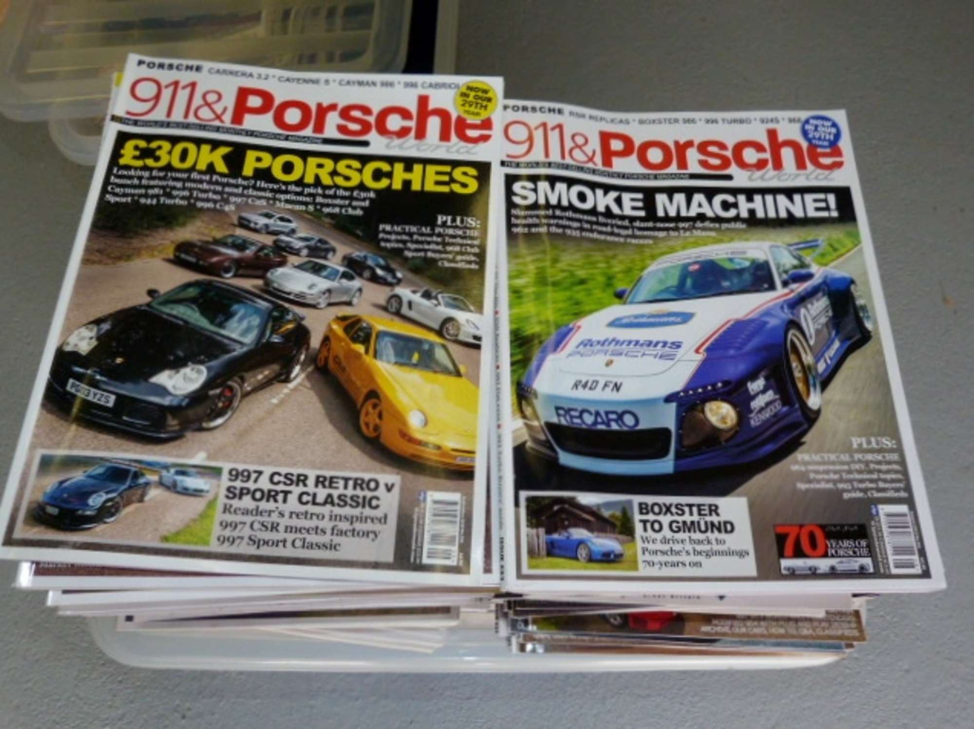 Complete set of '911' and 'Porsche World' magazines.-Sold