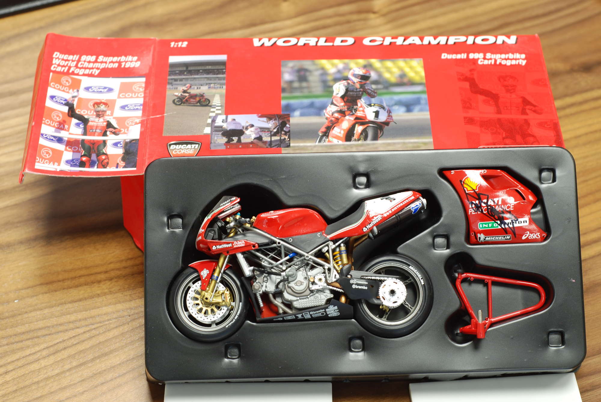 1/12th scale Carl Fogarty 1998 Ducati 996 World Superbike -Sold