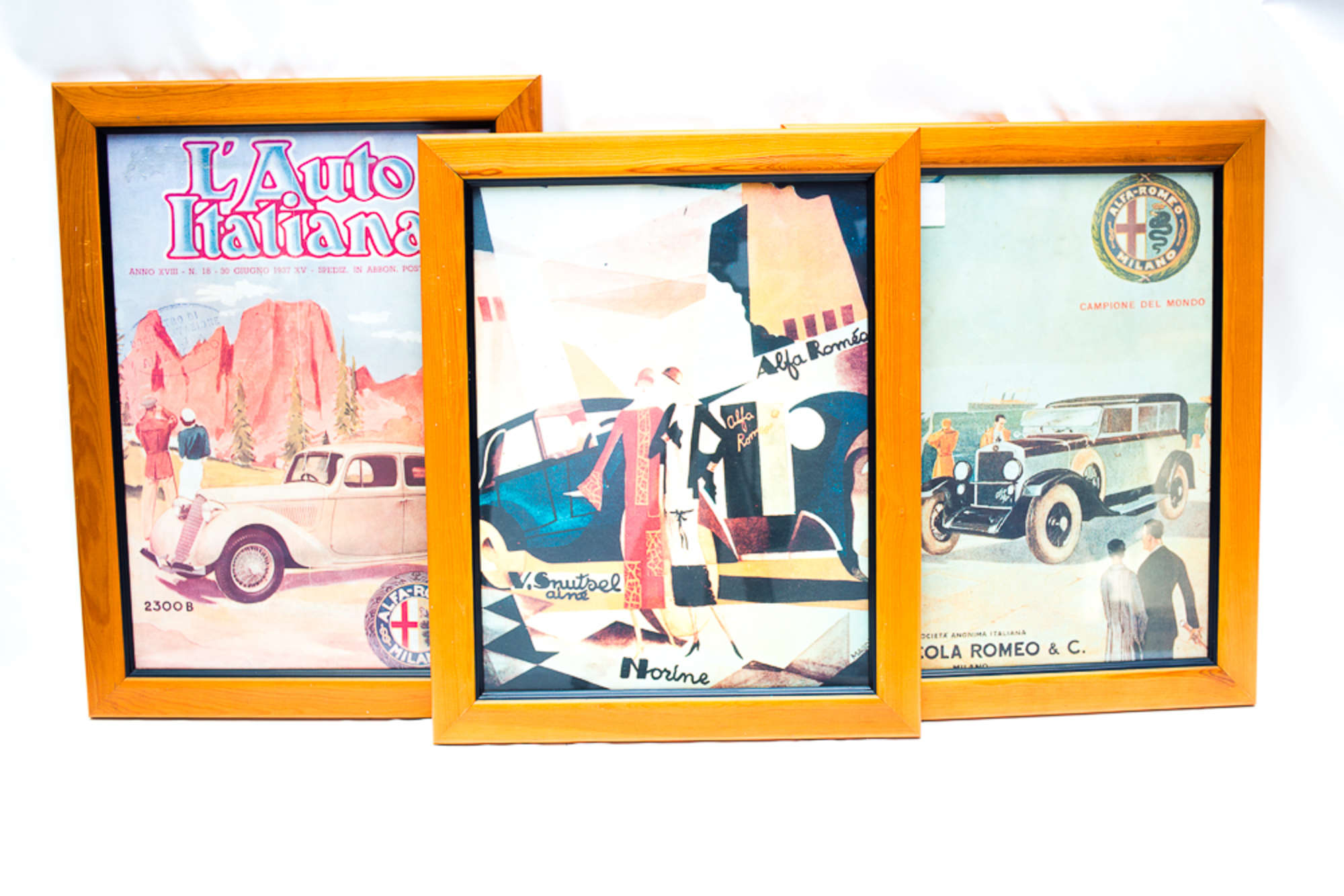 Alfa Romeo Trio of Prints-Auction Lot