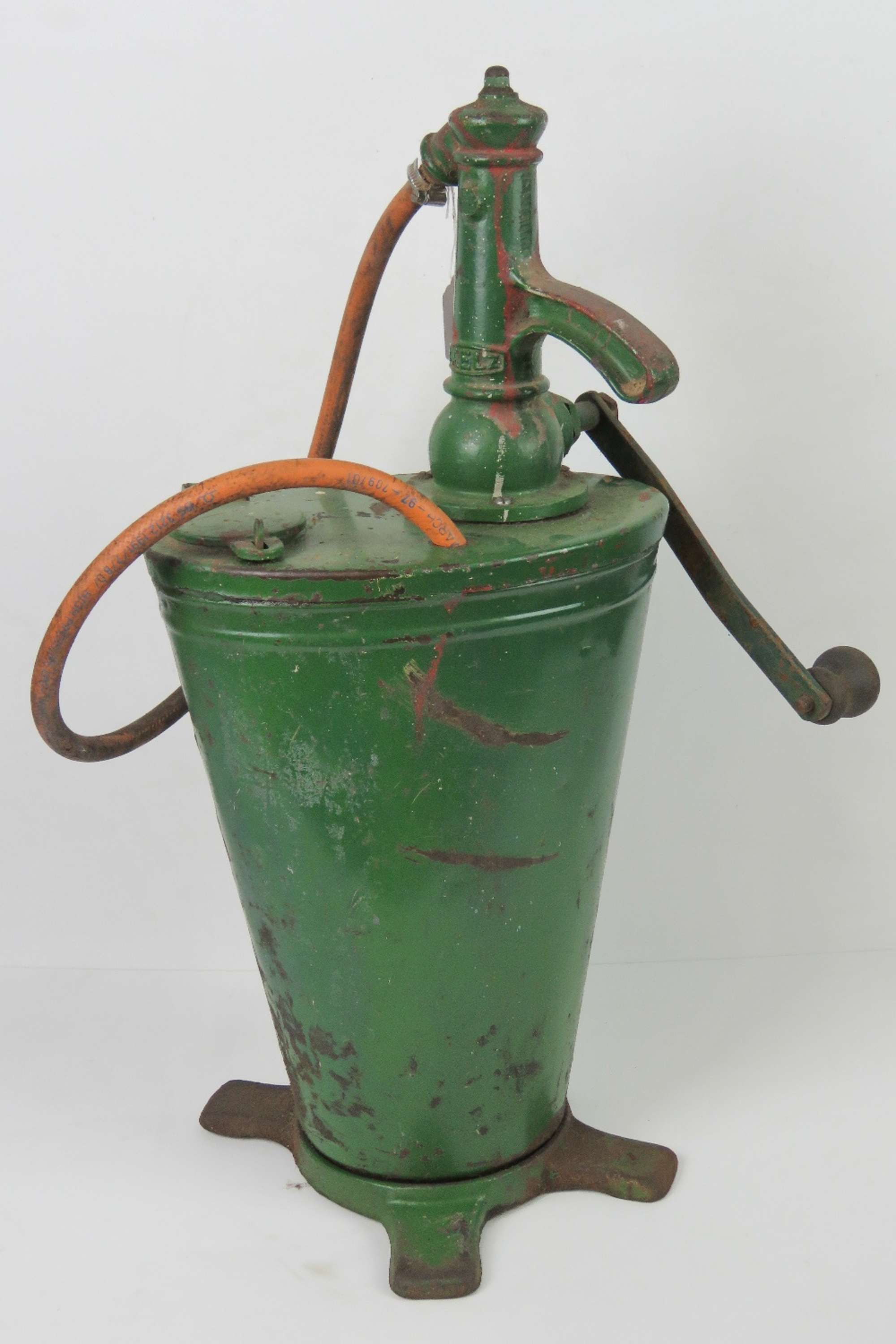 A vintage pre-war portable forecourt oil dispense-Sold