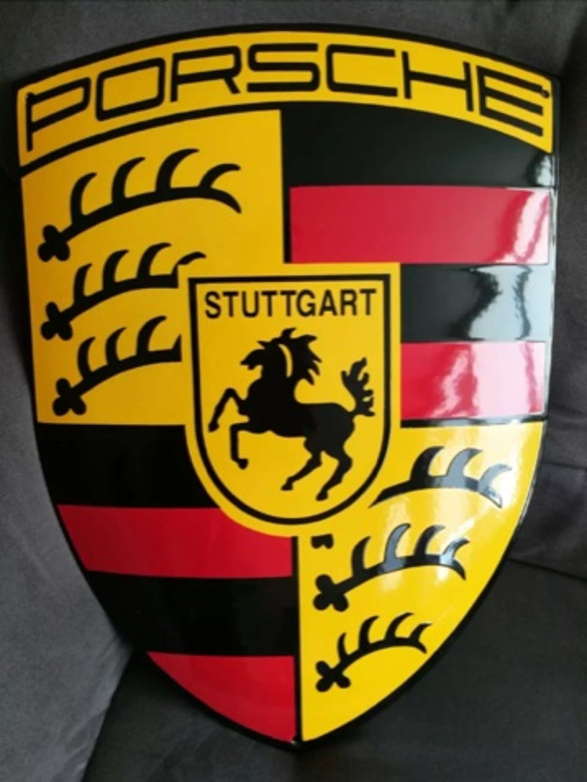 Enamelled Porsche badge sign-Sold