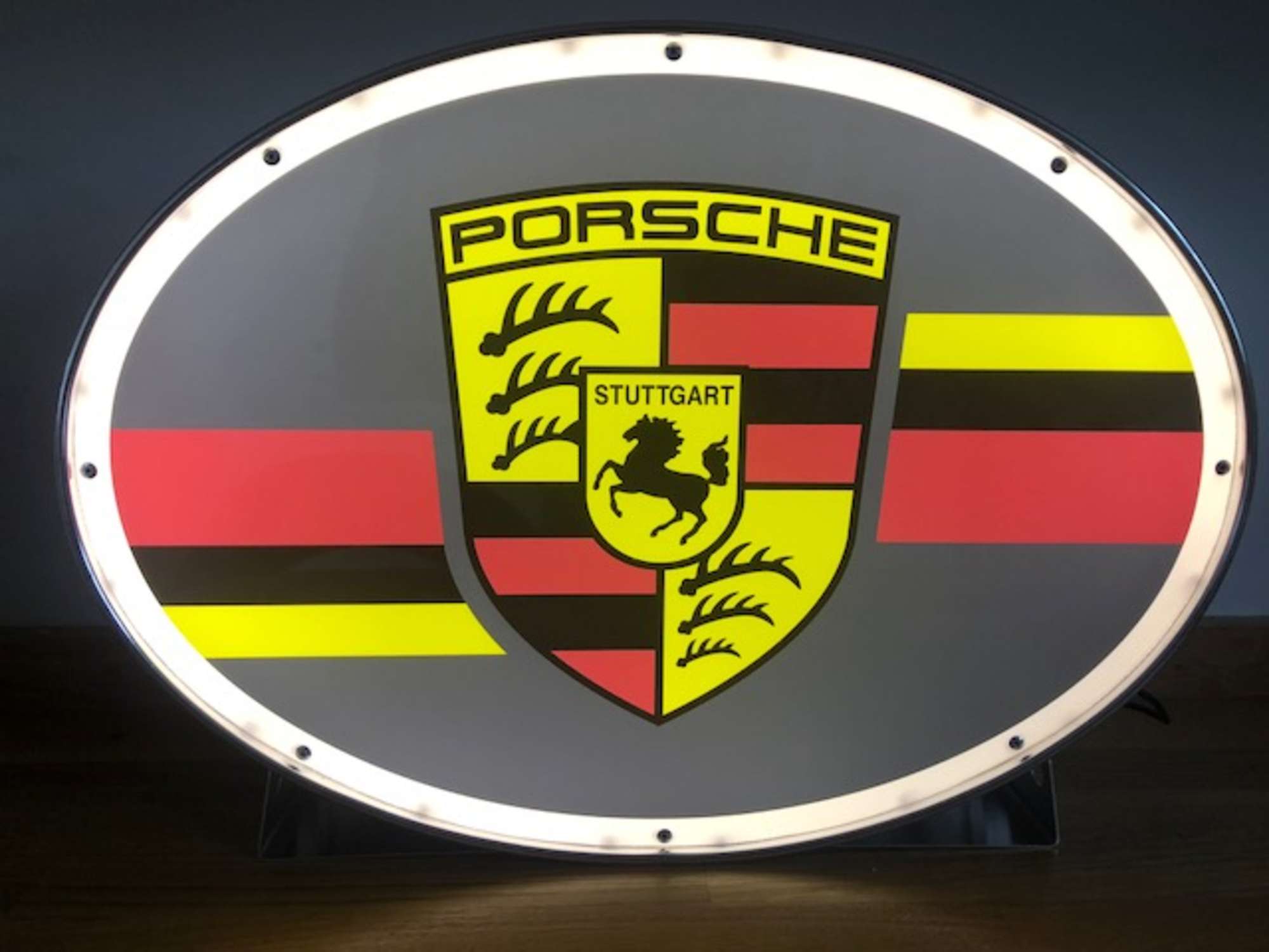 Contemporary illuminated garage sign.-Sold