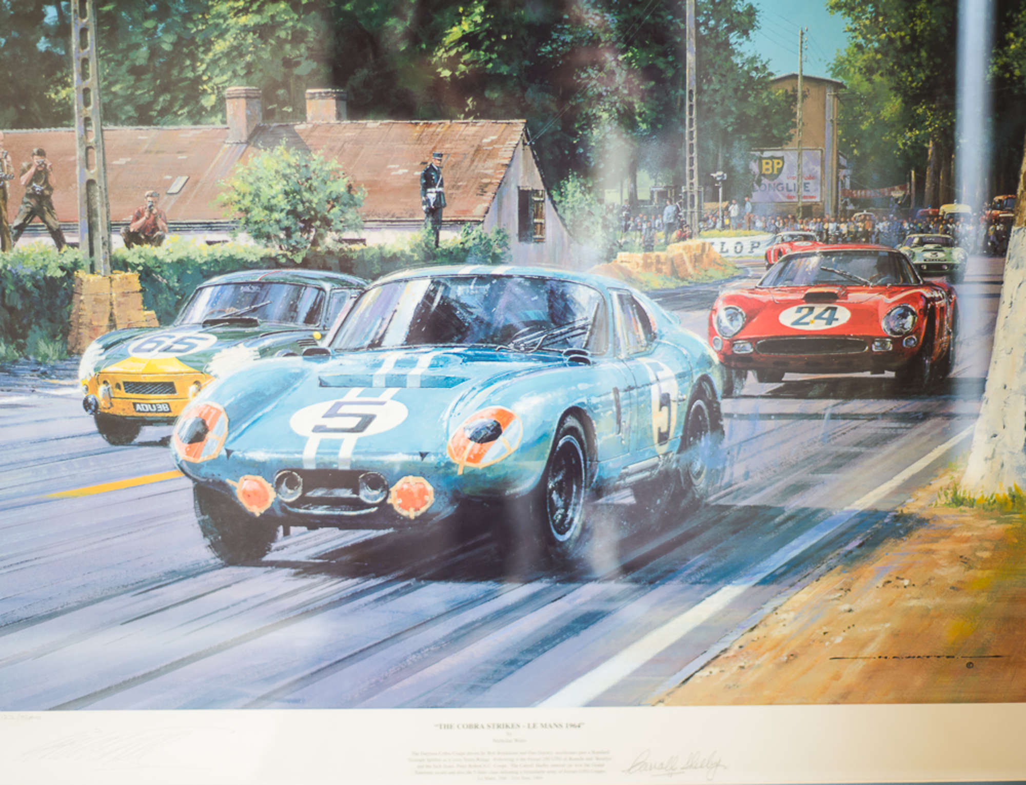 Nicholas Watts Print: Cobra Strikes (Carrol Shelby- Signed)-Auction Lot