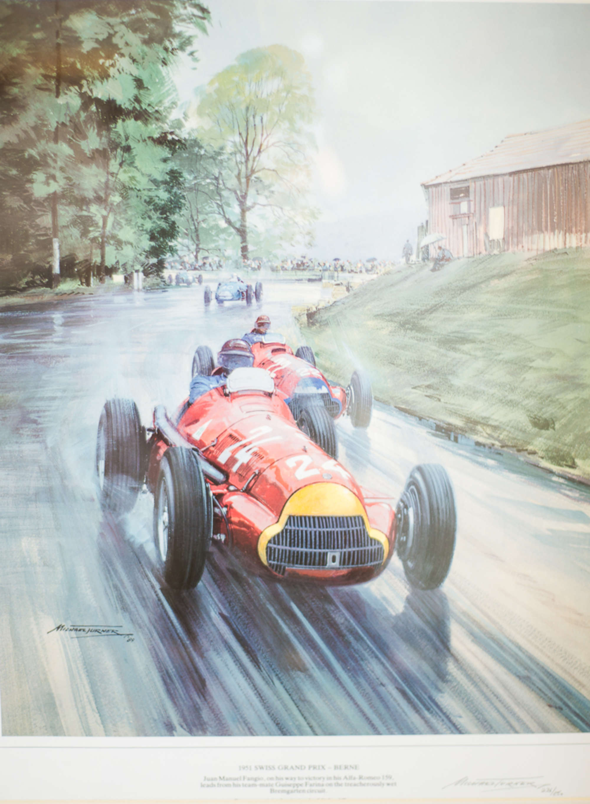 Michael Turner Print: Fangio, Swiss G.P 1951-Sold