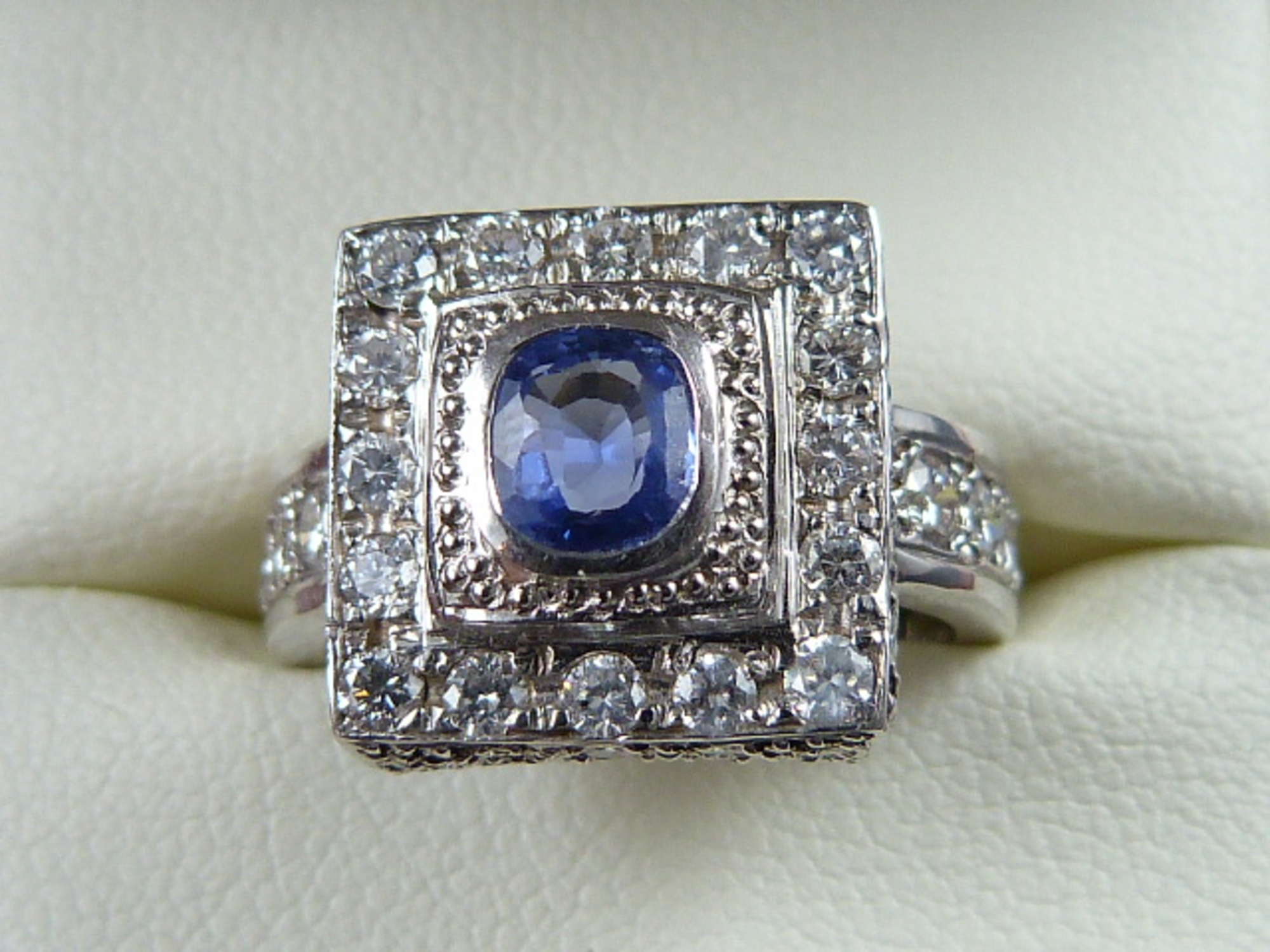 New 18ct Sapphire and Diamond Ring-Auction Lot