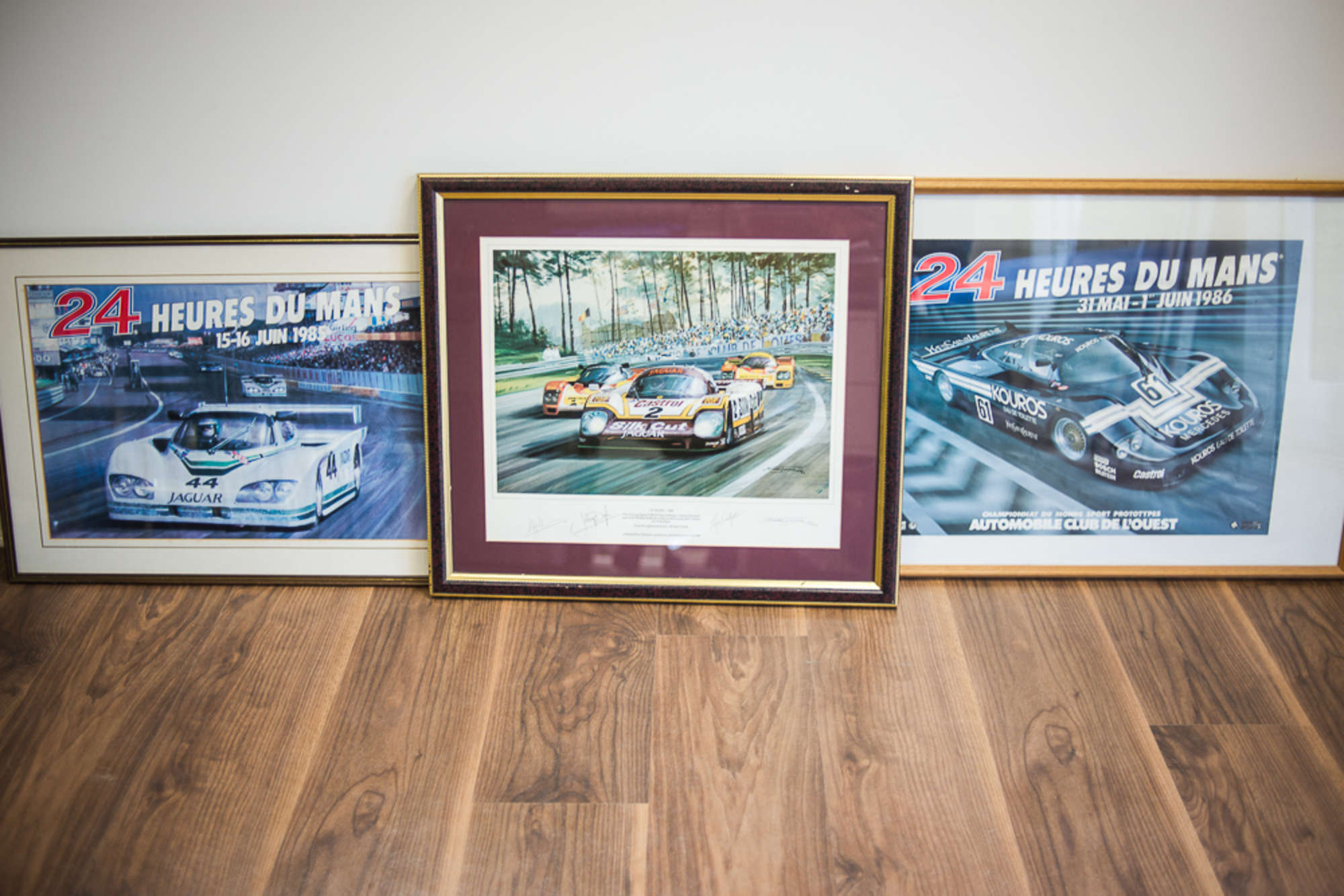 Three Framed and Glazed Le Mans Racing Prints-Sold