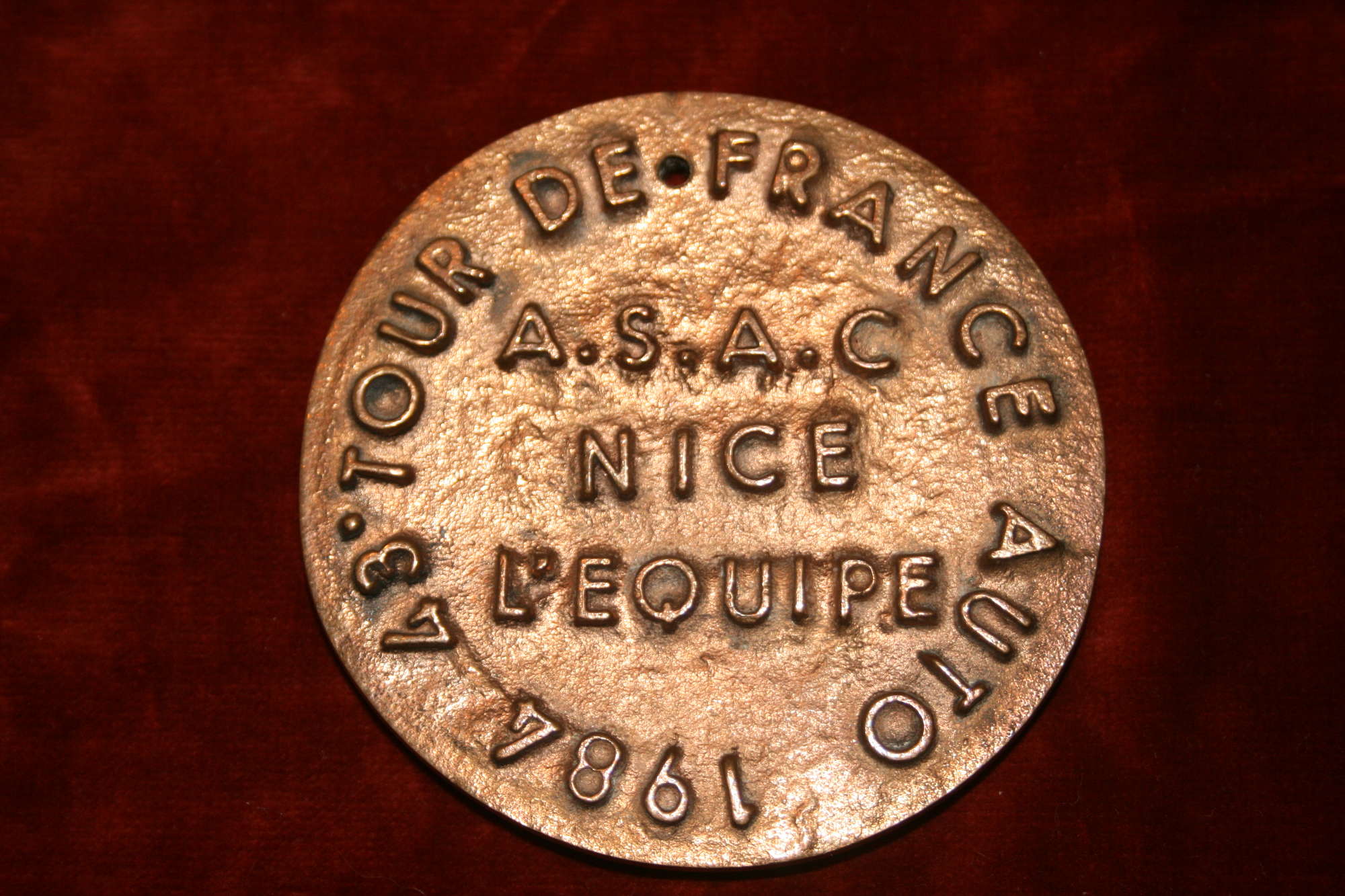 1984 Tour de France Competitor's Medal-Sold